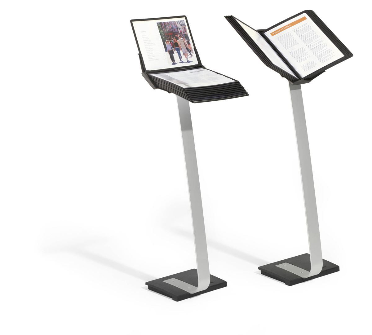 Durable SHERPA Pro 10 Aluminium Display Panel Floor Stand | A4 | Sliver