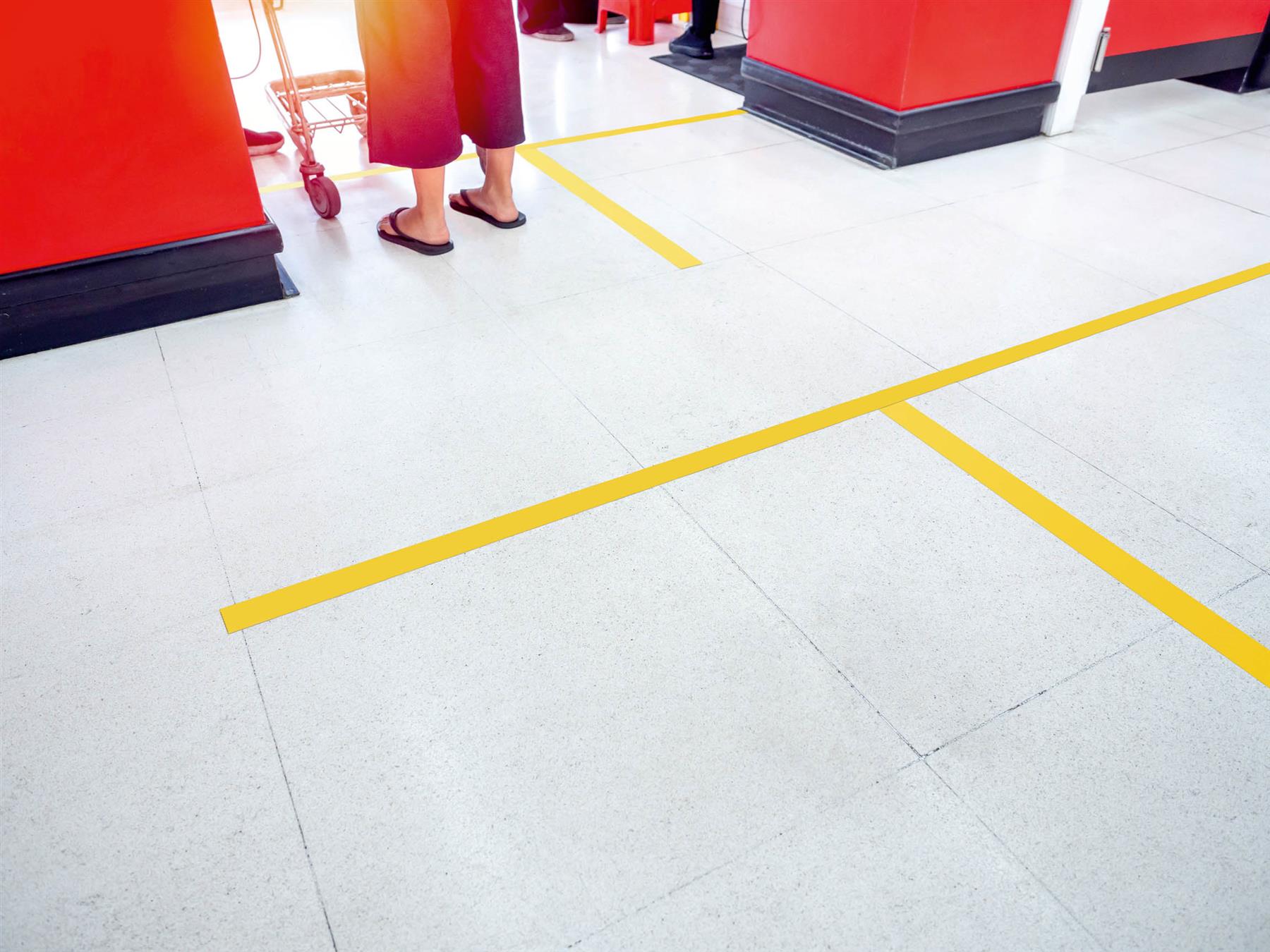 Durable DURALINE Slip-Resistant Floor Marking Tape | 50mm x 30m | White