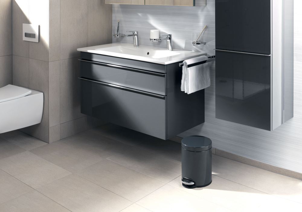 Durable Steel Pedal Bin 5L | Soft-Close Round Waste Bin | Charcoal Grey