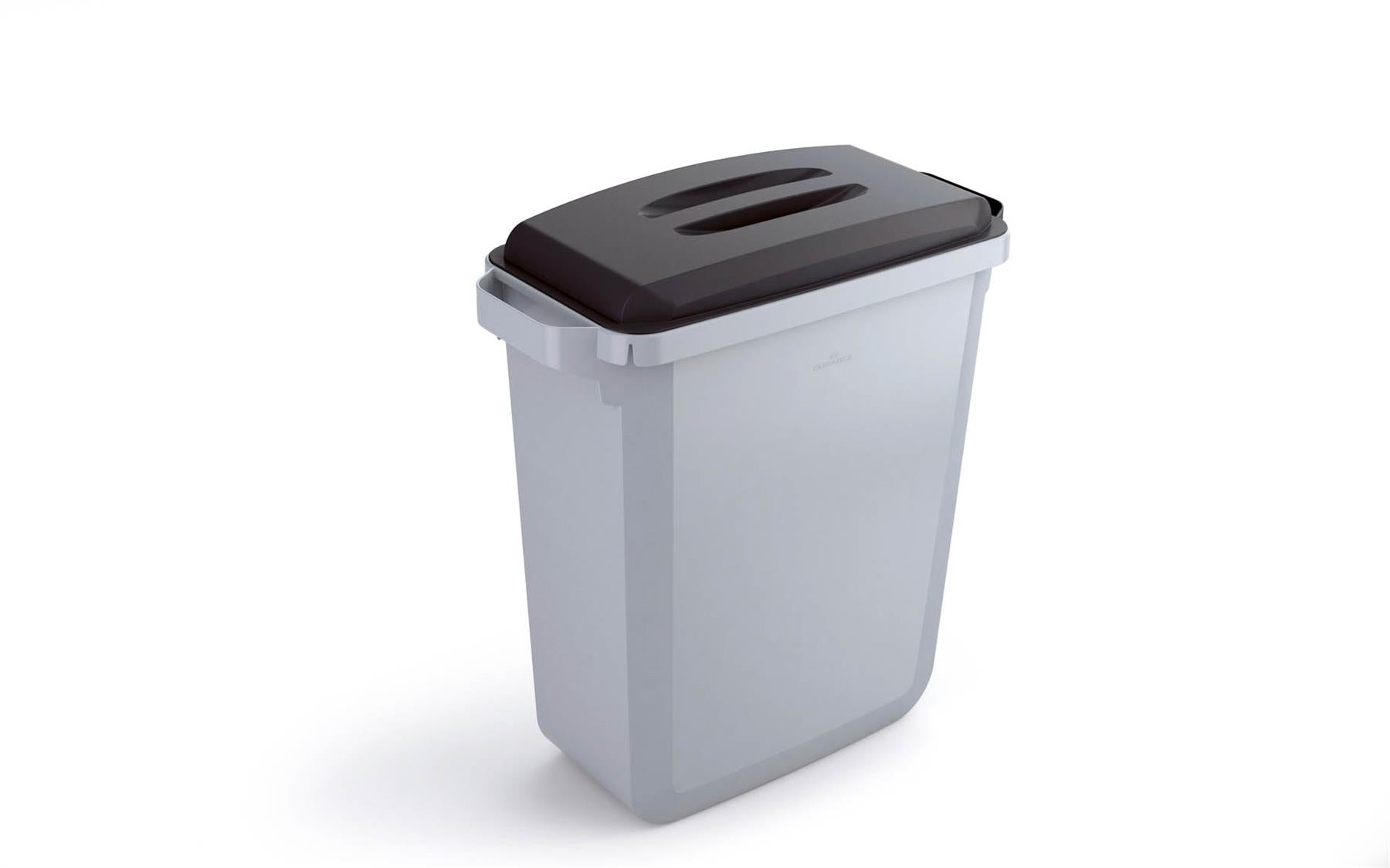 Durable DURABIN ECO 60L Rectangular Bin Lid | Strong & Easy Grip Handle | Black