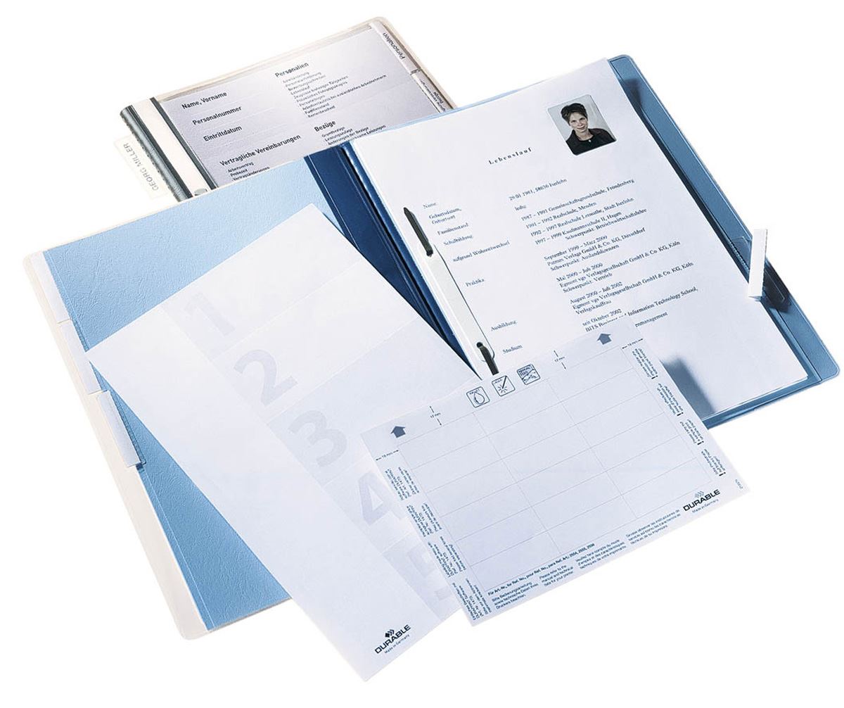 Durable Personnel Suspension Rail Folder Document Report File | A4 Blue