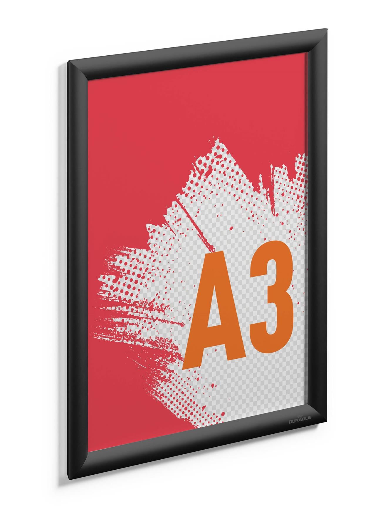 Durable Aluminium Snap Frame Retail Clip Poster Holder Notice Board | A3 Black