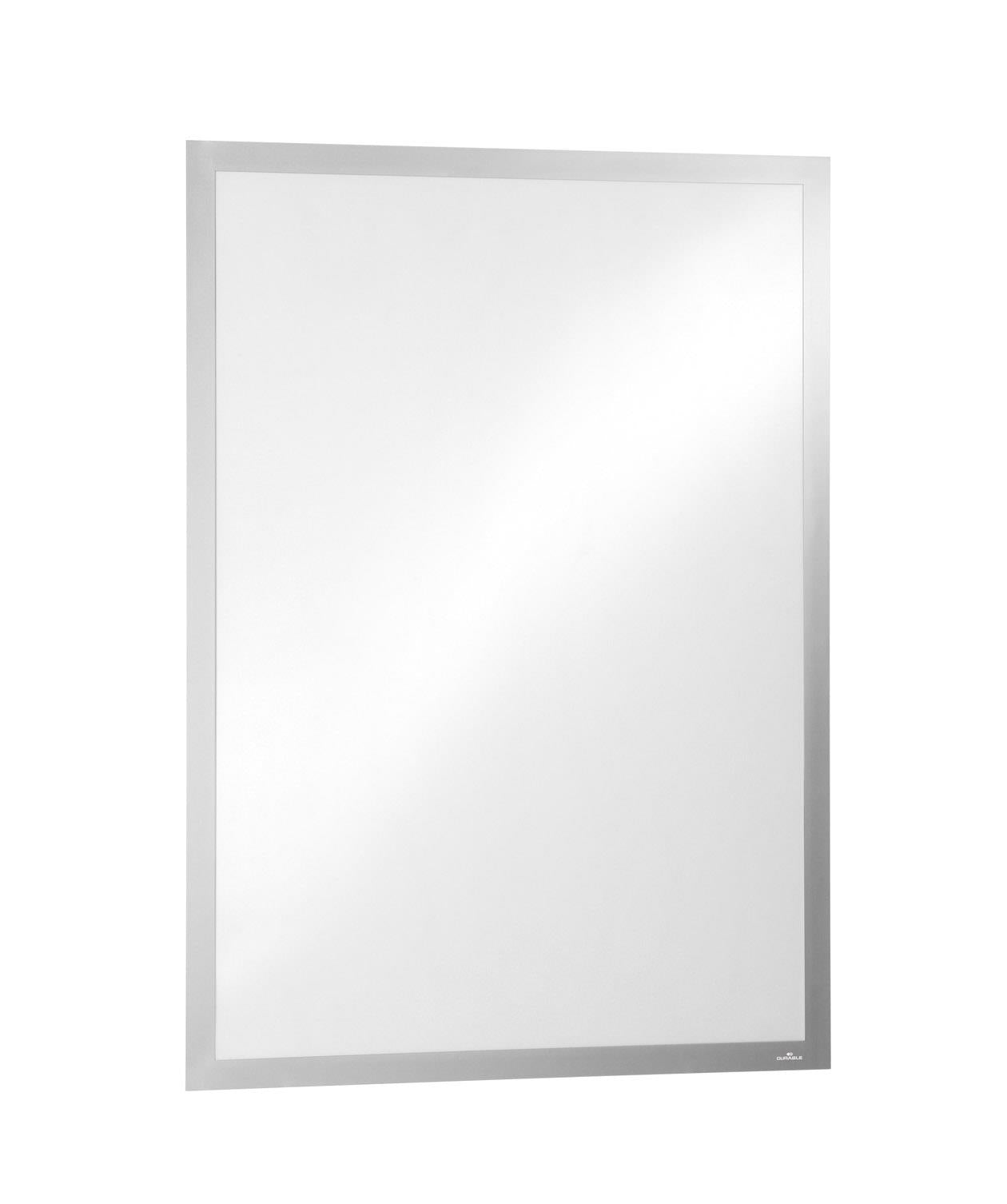 Durable DURAFRAME UV Poster Adhesive Magnetic Signage Frame | 50x70 cm | Silver