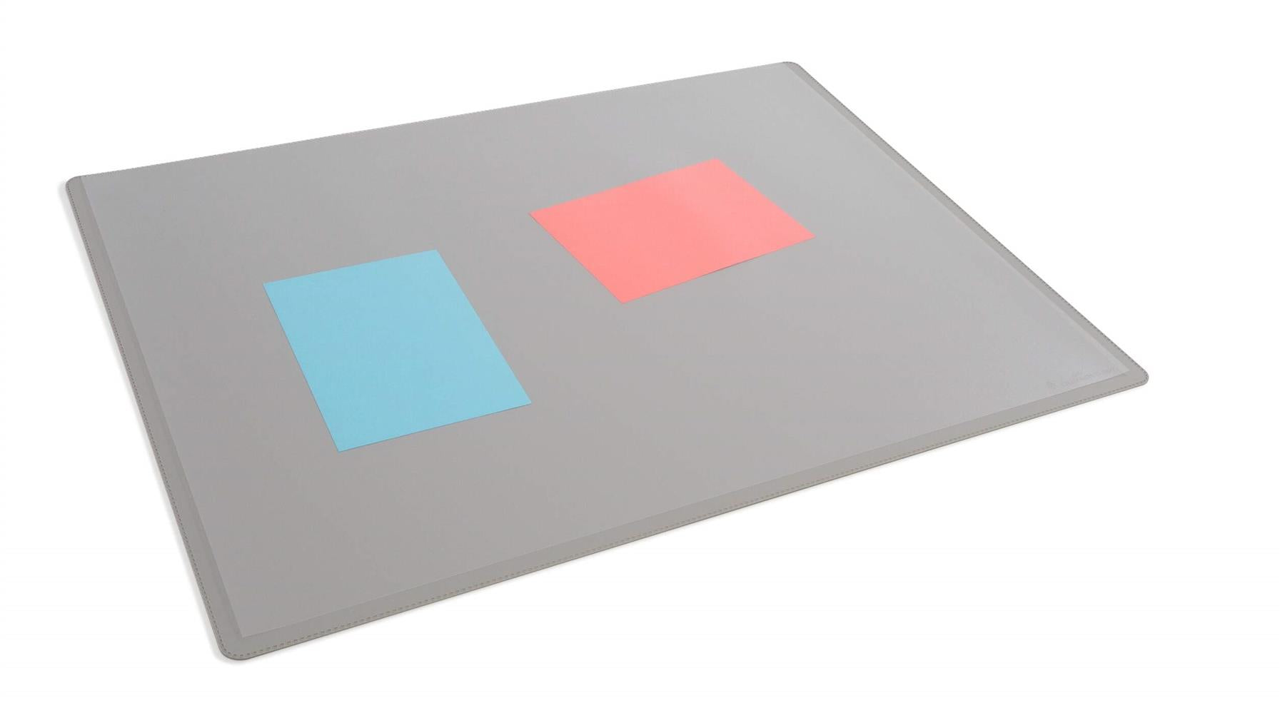 Durable Clear Overlay Non-Slip Desk Mat Notes Protector Pad | 65x50 cm | Grey