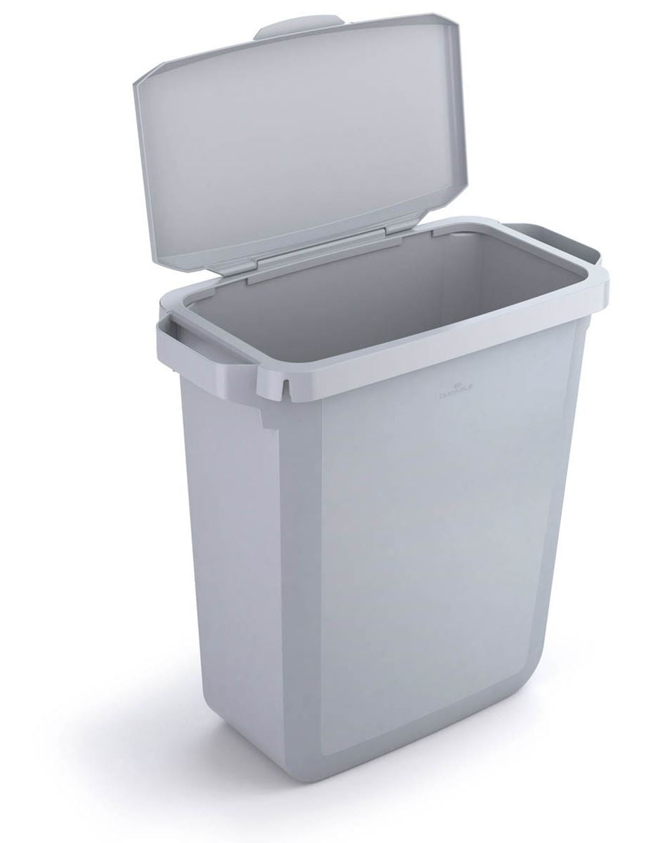 Durable DURABIN 60L Hinged Bin Lid | Strong and Food & Freezer Safe | Grey