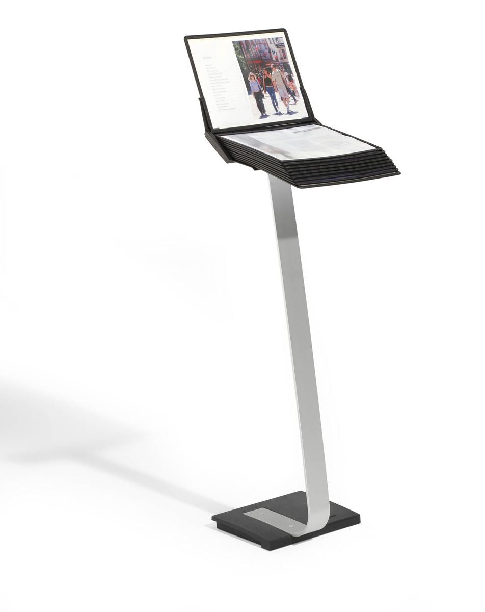 Durable SHERPA Pro 10 Aluminium Display Panel Floor Stand | A4 | Sliver