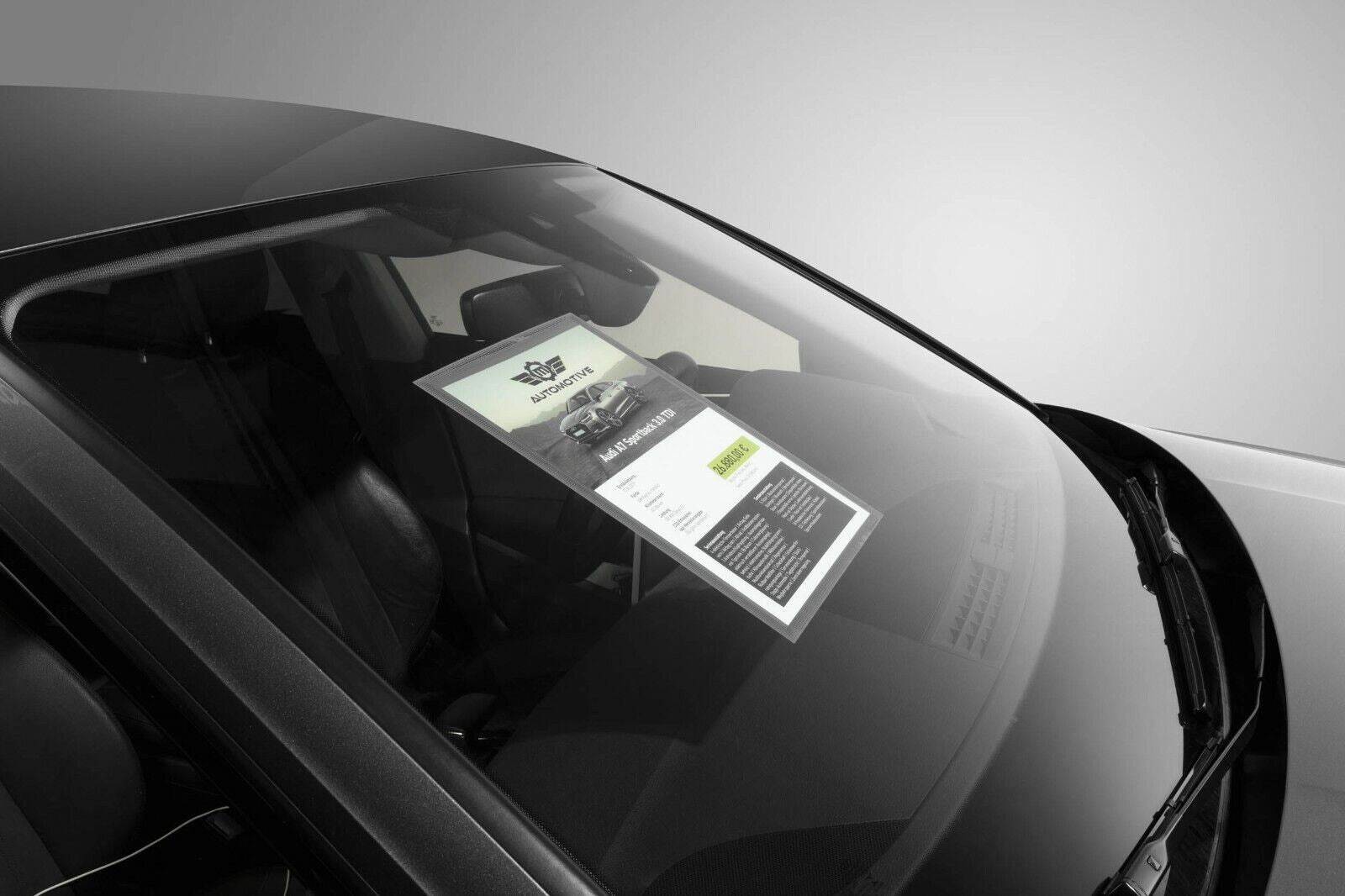 Durable Static Cling UV Info Pocket Signage for Glass | 5 Pack | A4 Grey