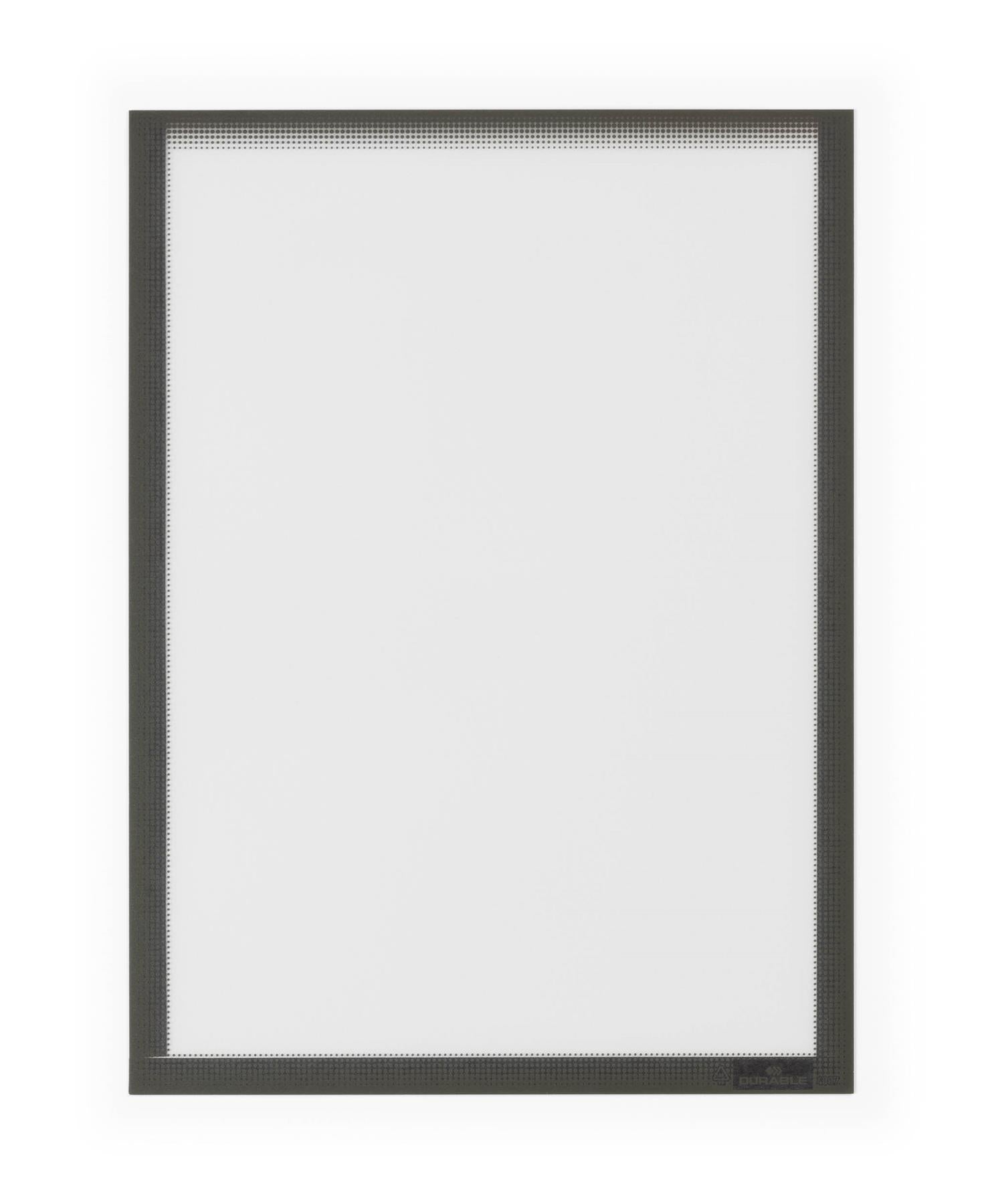 Durable Magnetic Easy-Insertion Info Pocket Signage for Metal | 5 Pack | A4 Grey