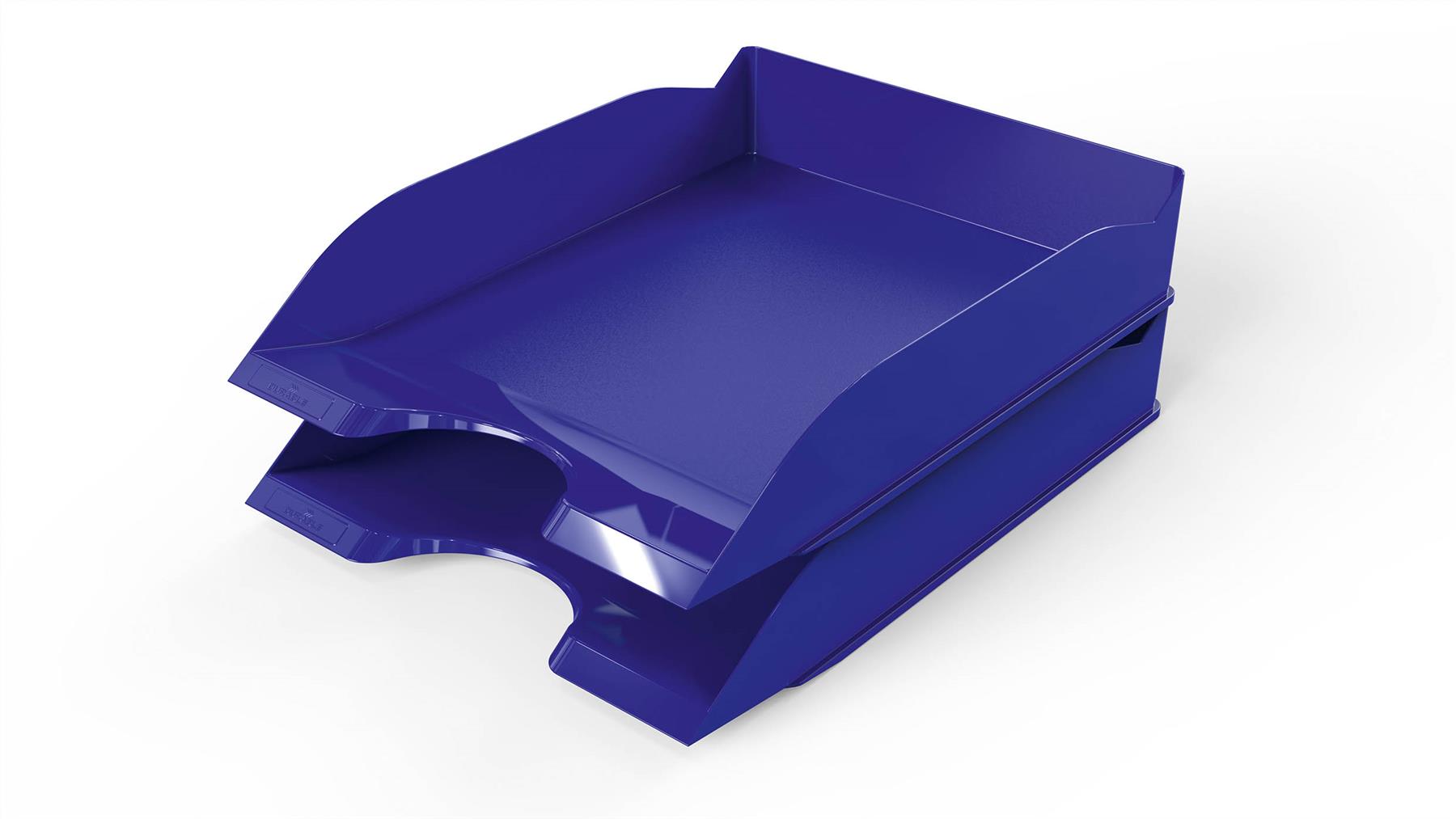 Durable New Stackable Letter Tray | Document Paper File | A4+ Blue