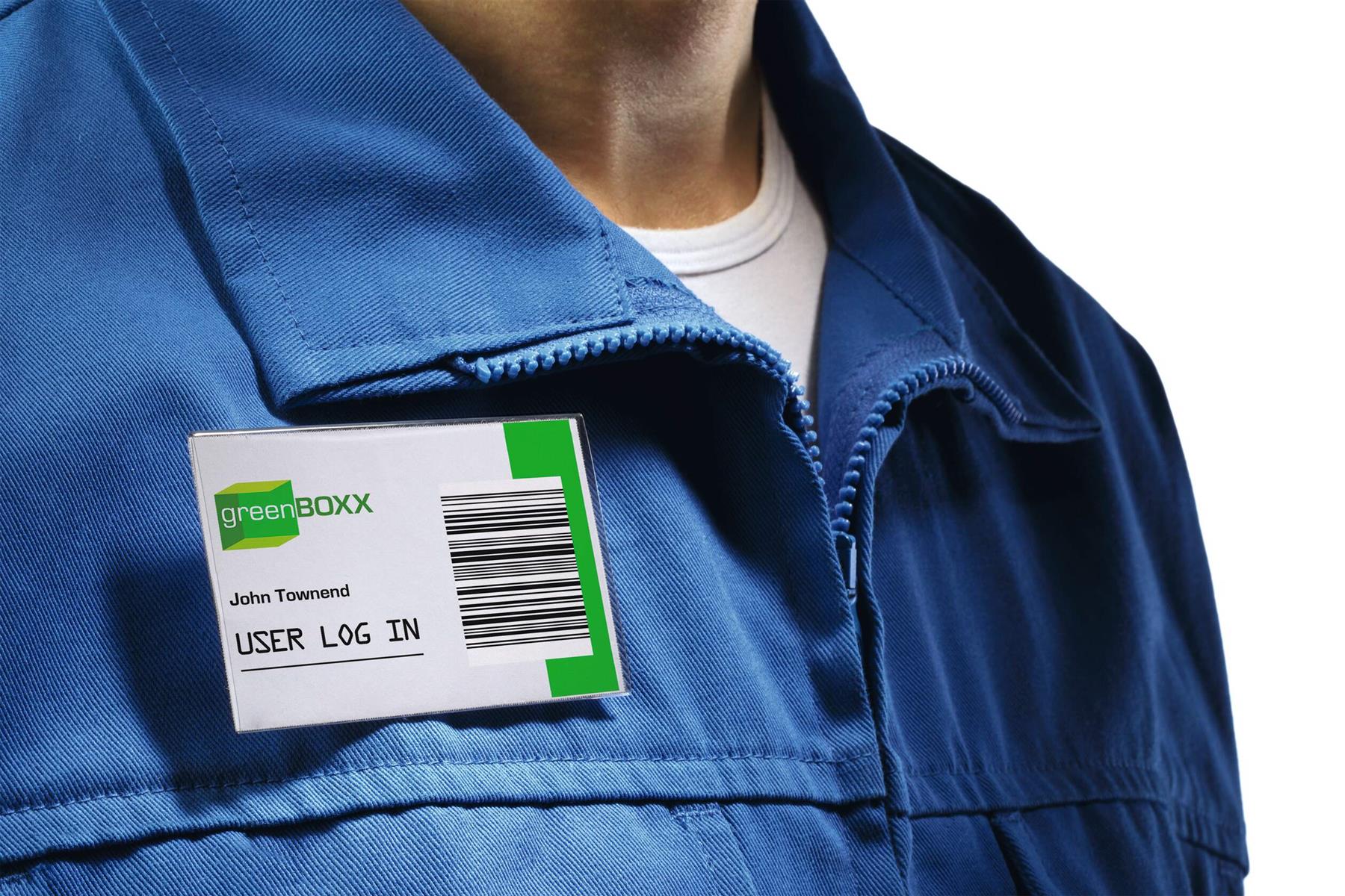 Durable COMBI CLIP Clip & Pin Name Badge ID Holder + Inserts | 20 Pack | 54x90mm