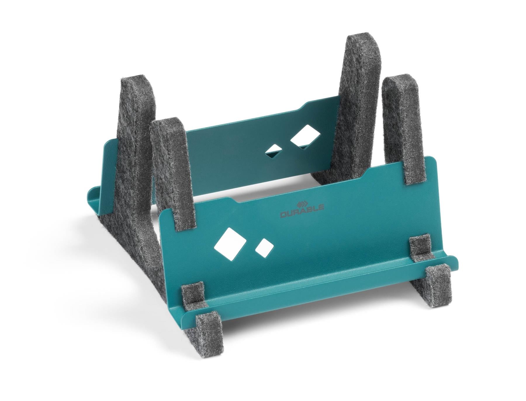 Durable Recycled Felt Vertical Laptop Stand Dock | 3-in-1 Holder | Teal