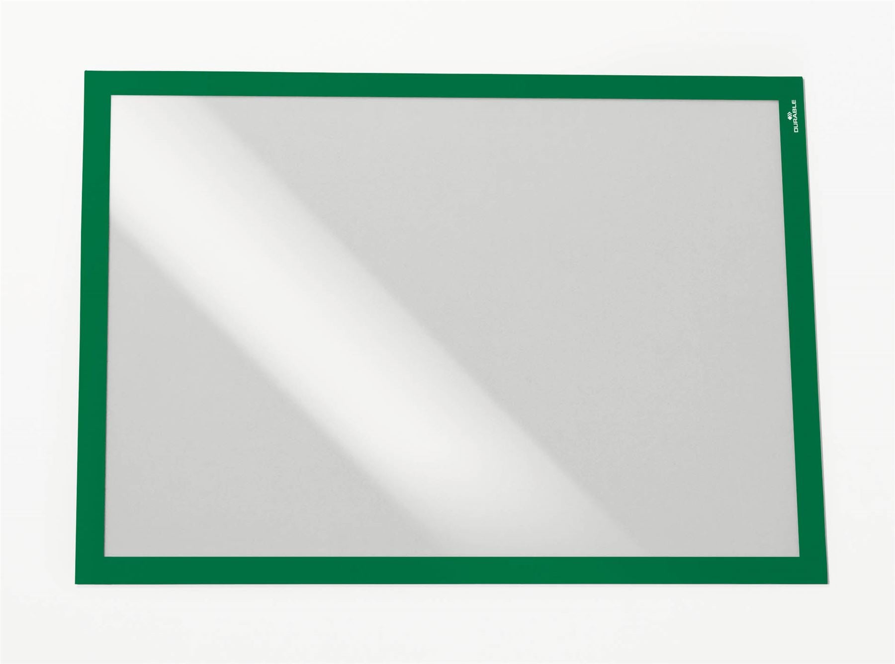 Durable DURAFRAME Self Adhesive Magnetic Signage Frame | 2 Pack | A3 Green