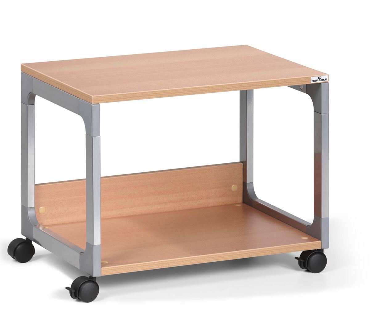 Durable Multi Function Office Trolley 48 | Includes 2 Strong Shelves | Beech
