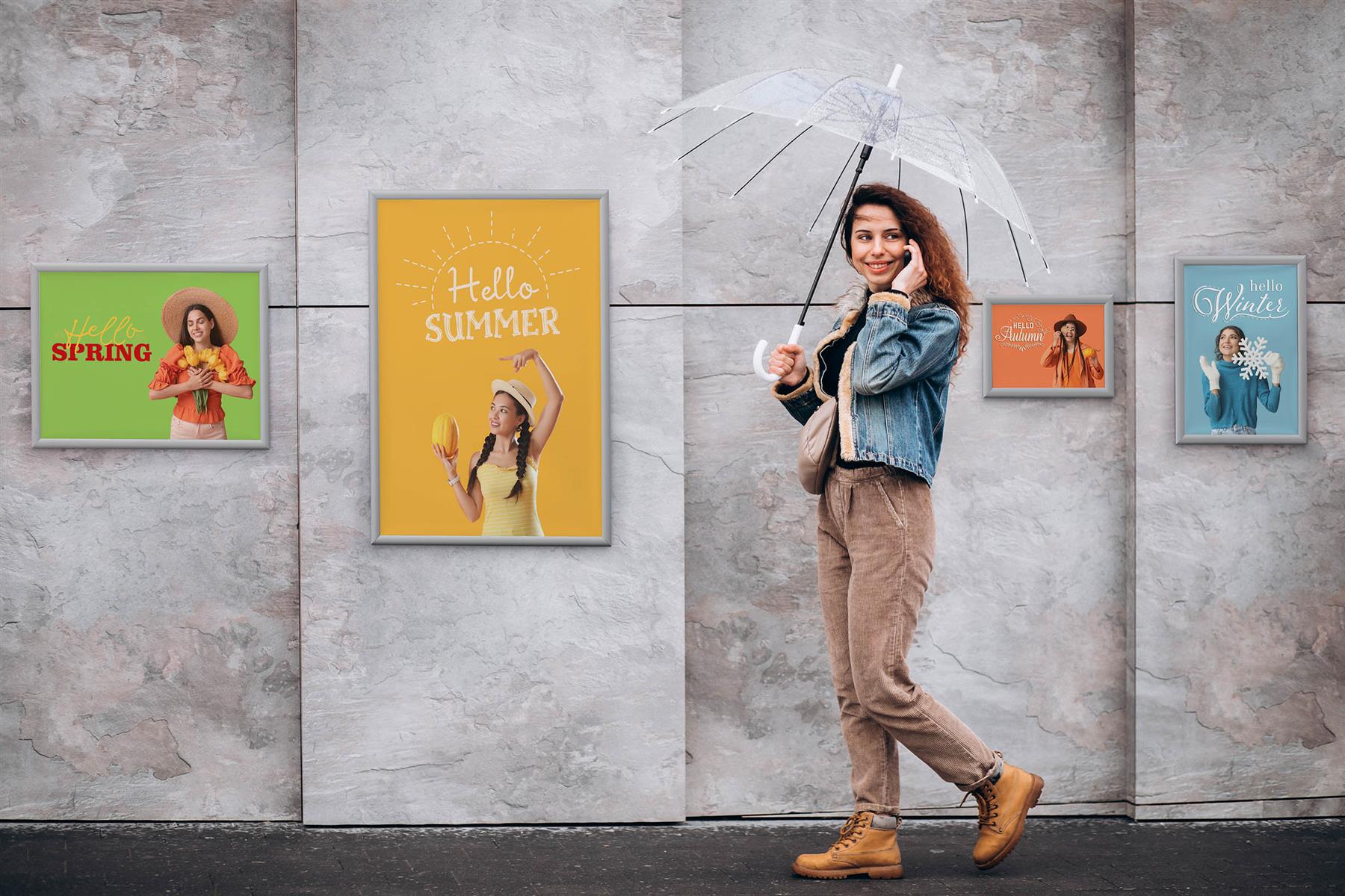 Durable Outdoor Snap Frame Weatherproof Poster Holder Notice Board | A4 Silver