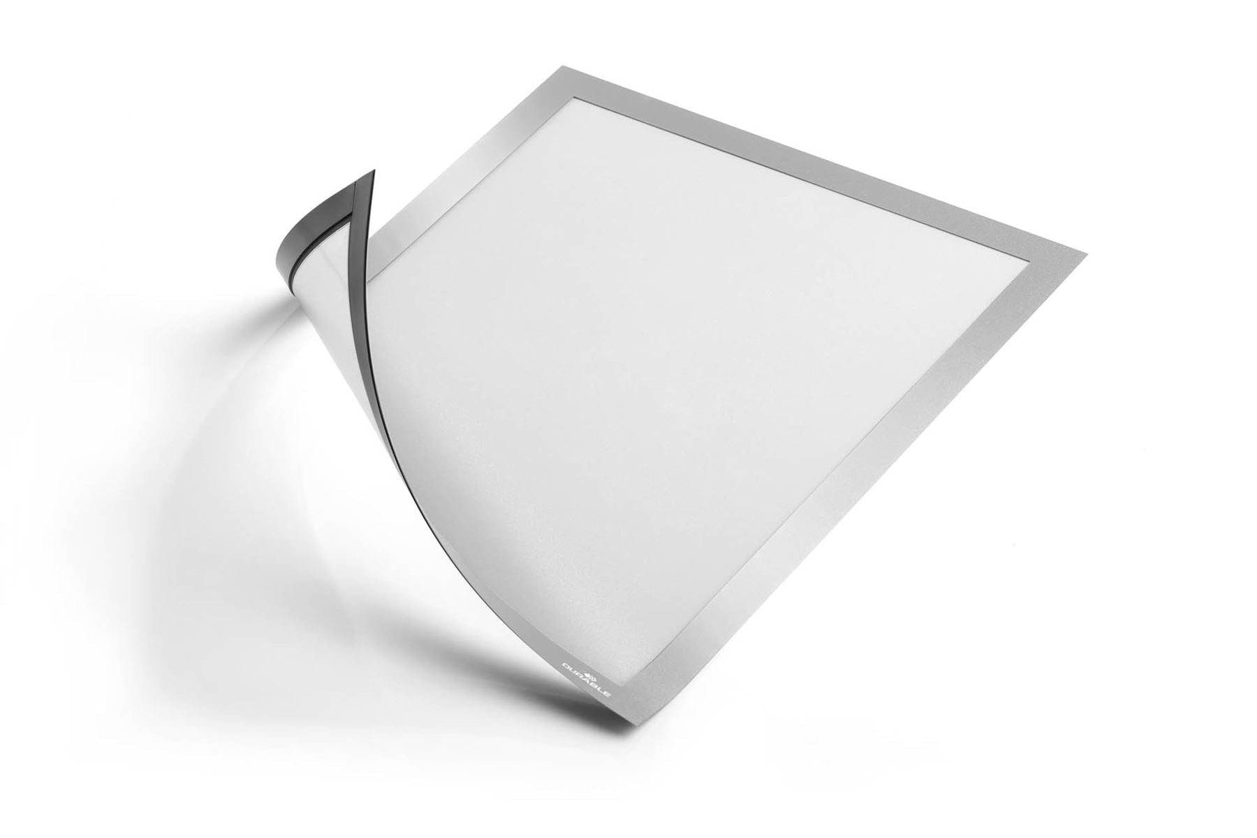 Durable DURAFRAME Magnetic Document Signage Frame for Metal | 5 Pack | A4 Silver