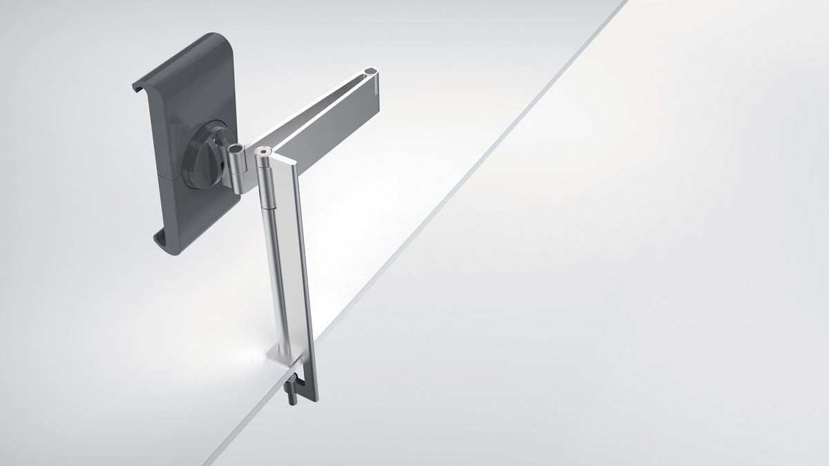 Durable Aluminium Tablet Holder iPad Bed Table Clamp | Lockable & Rotatable