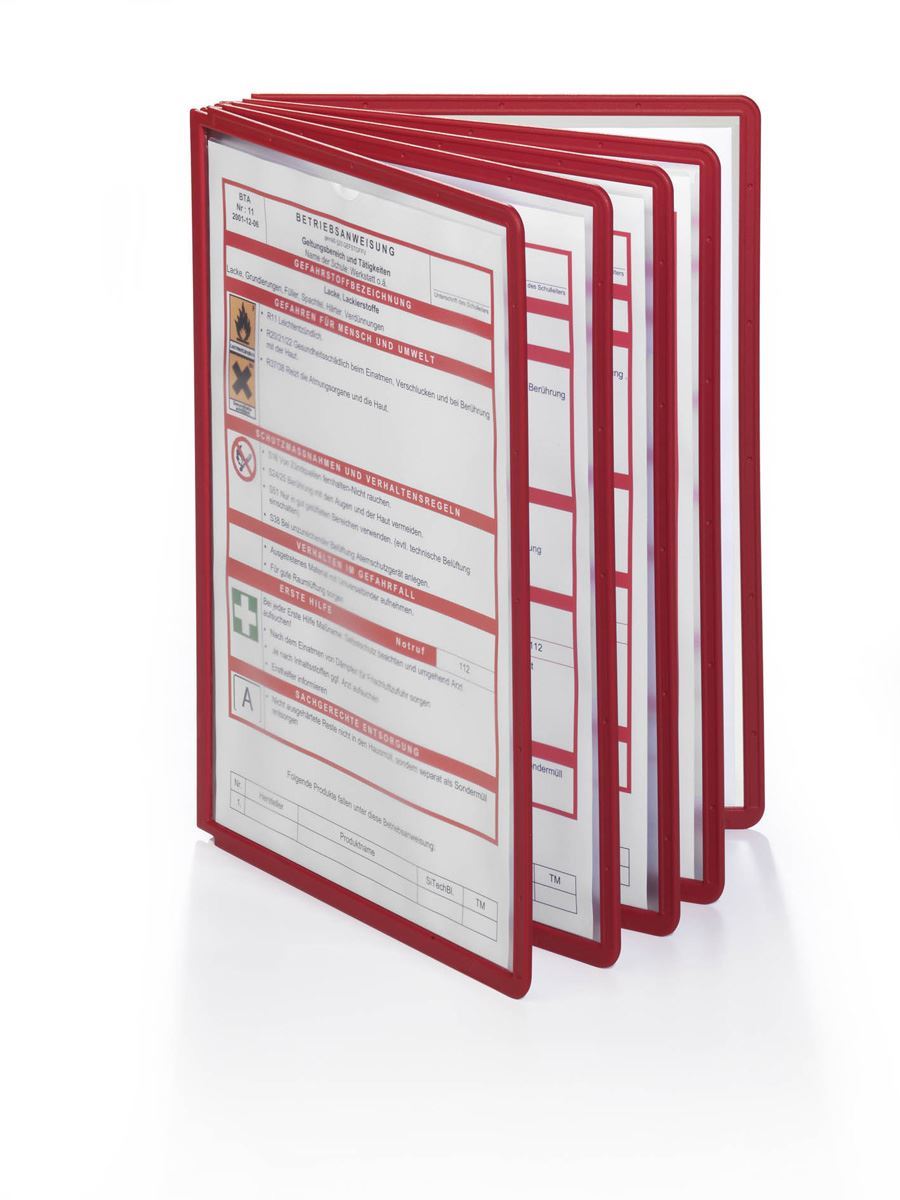 Durable SHERPA Replacement Display Panels | 5 Pack | A4 Red