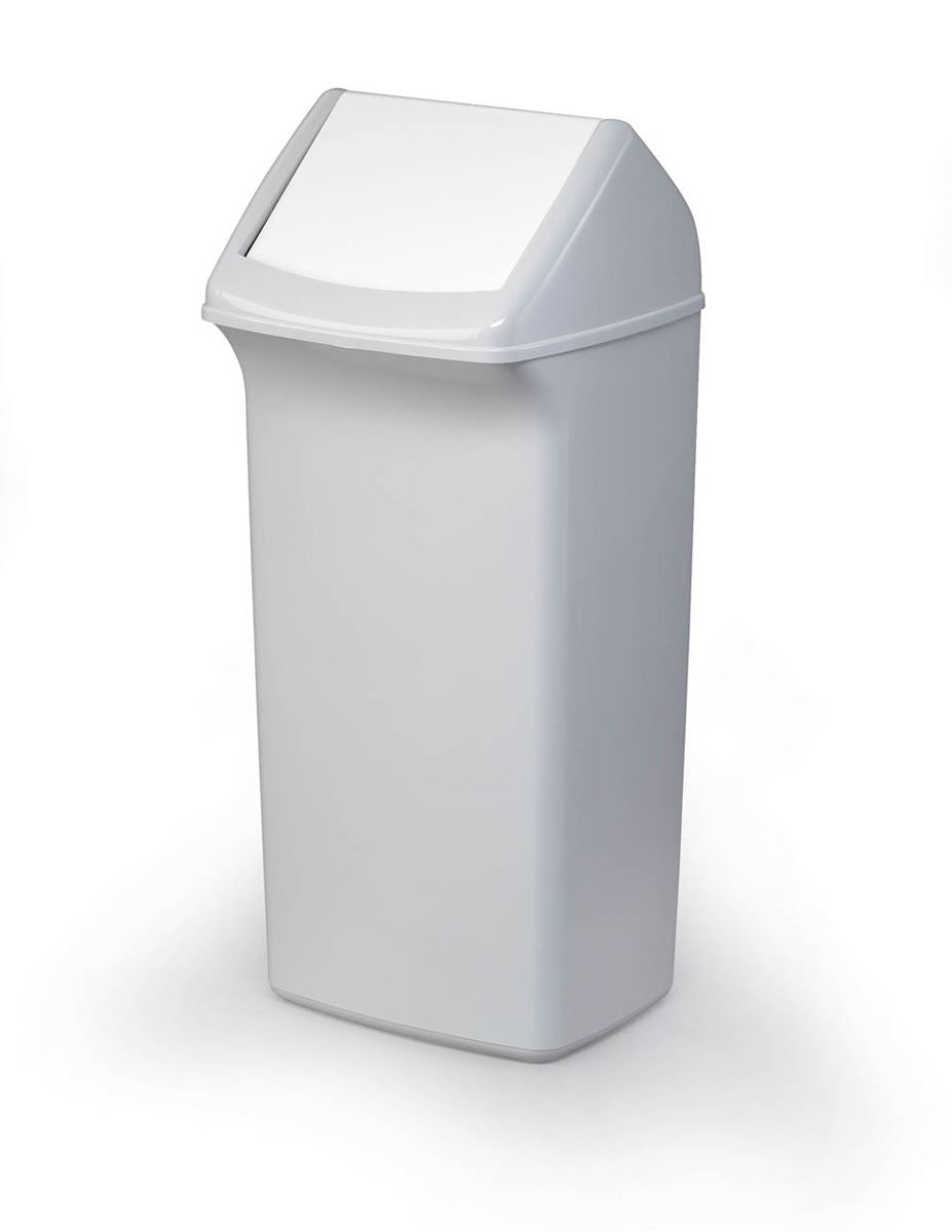 Durable DURABIN Contemporary Grey Square Recycling Bin + Swing Lid | 40L