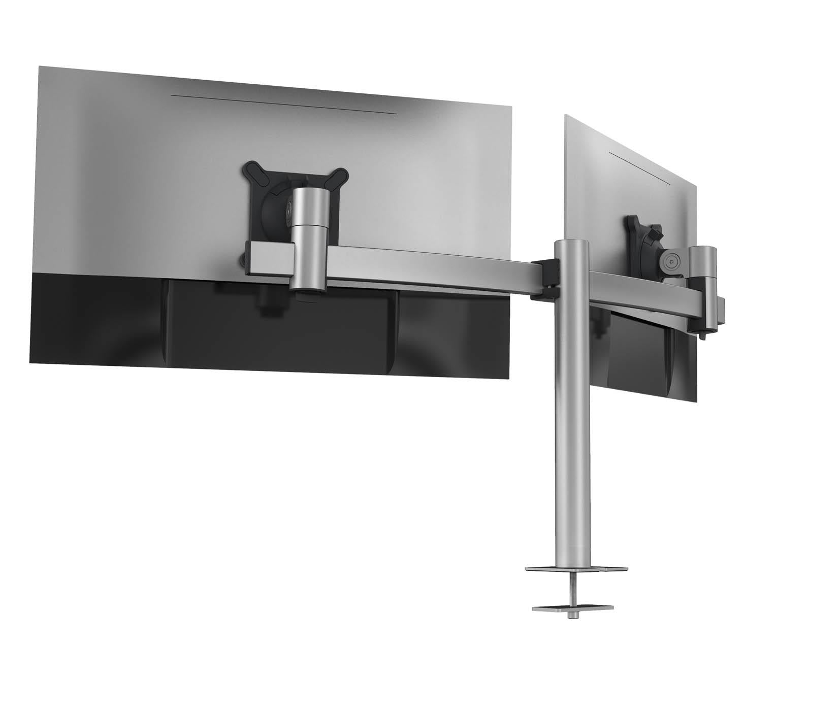 Durable Monitor Mount PRO for 2 Screens | Through-Desk Clamp Attachment