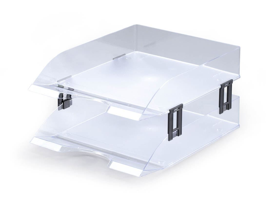 Durable Clear Stackable Letter Tray Document Organiser Paper File | A4+