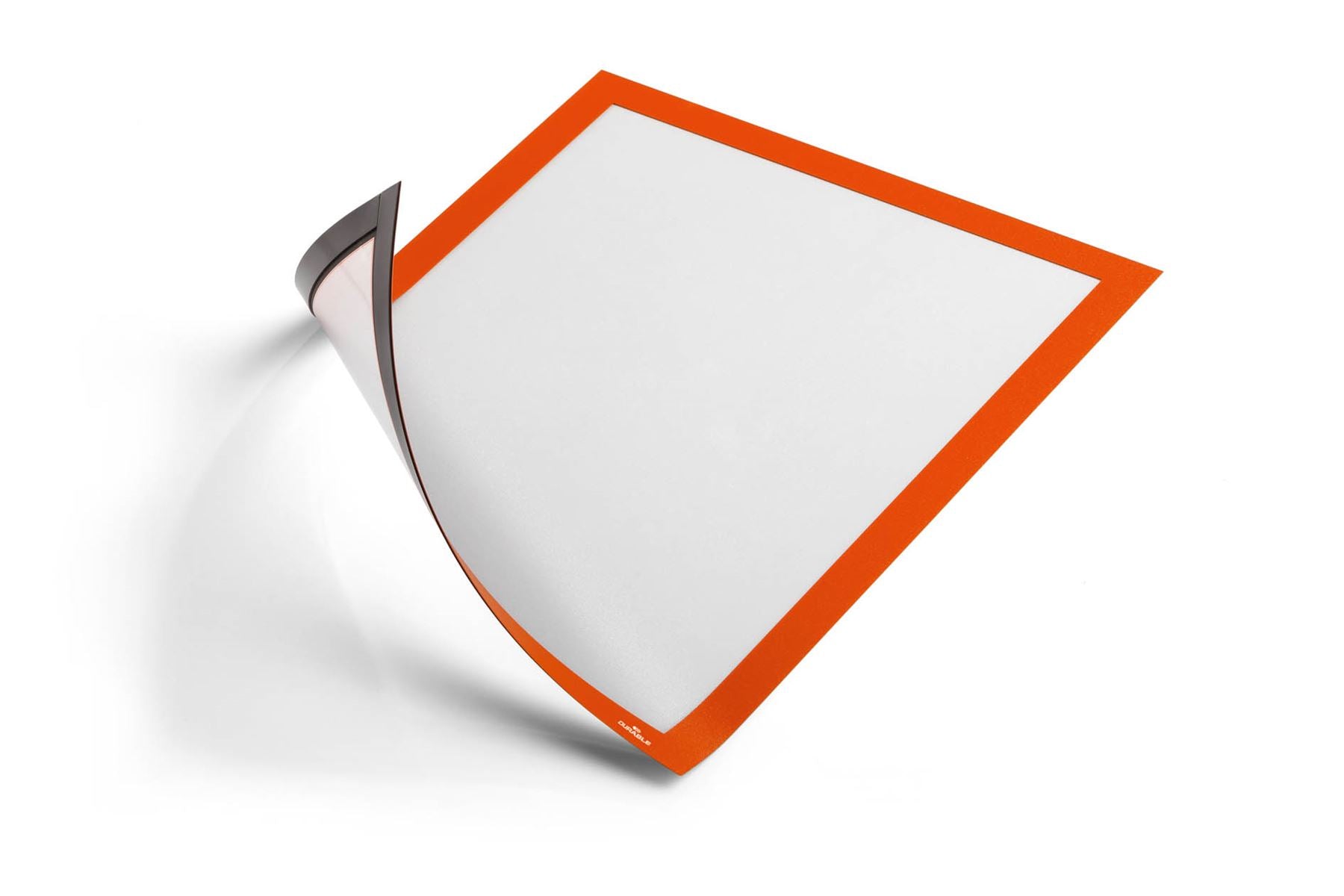Durable DURAFRAME Magnetic Document Signage Frame for Metal | 5 Pack | A4 Orange