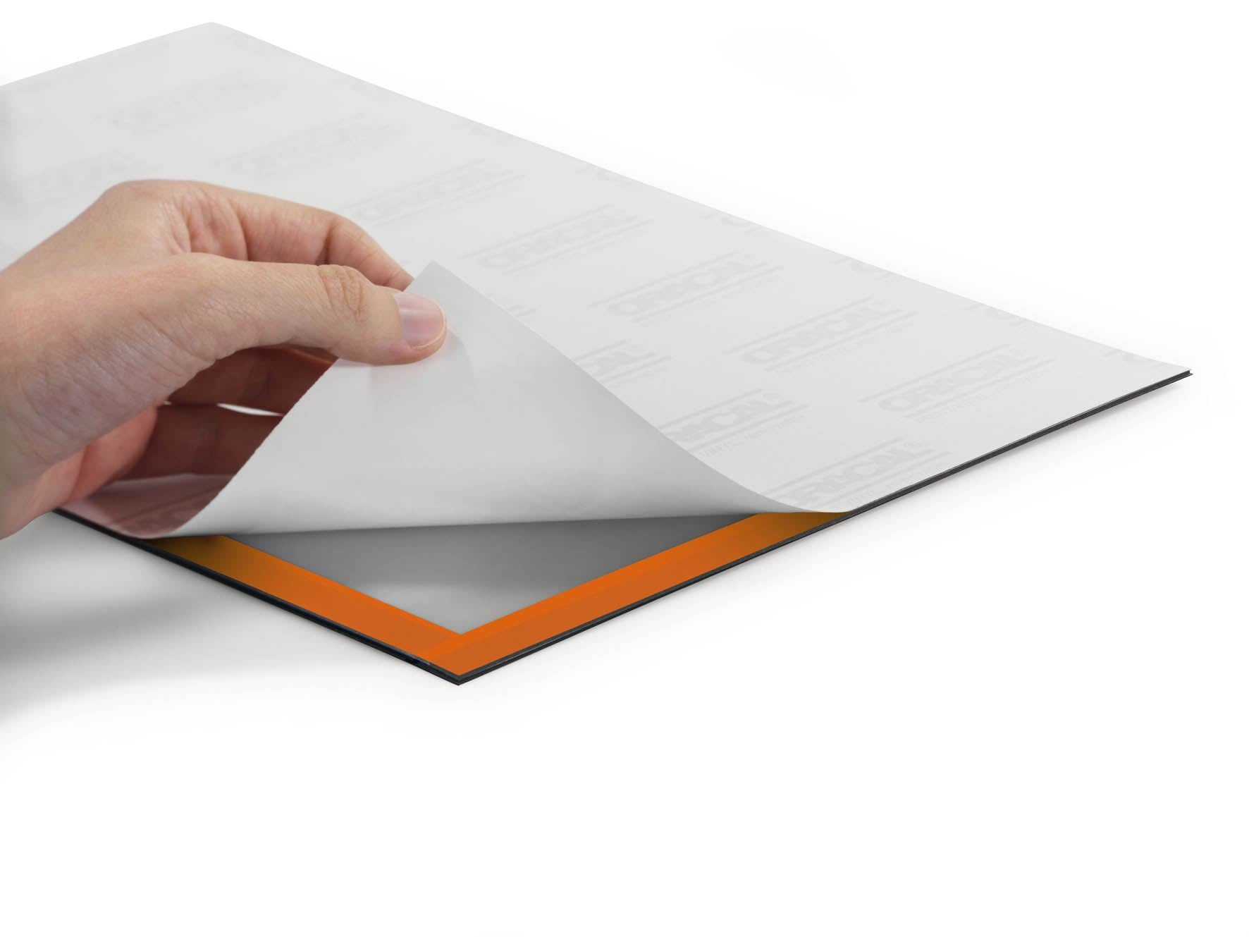 Durable DURAFRAME Self Adhesive Magnetic Signage Frame | 2 Pack | A4 Orange