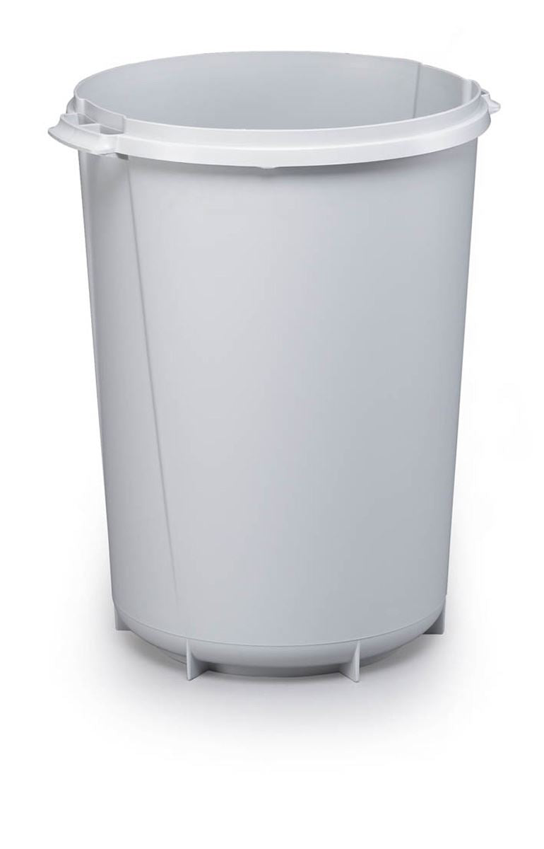 Durable 40L Round Waste Bin Grey | Strong Food Safe Bin | DURABIN