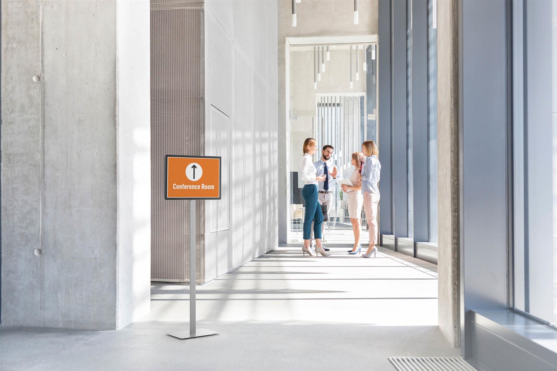Durable INFO STAND BASIC Aluminium Display Panel Info Floor Sign A3 | 1.4m
