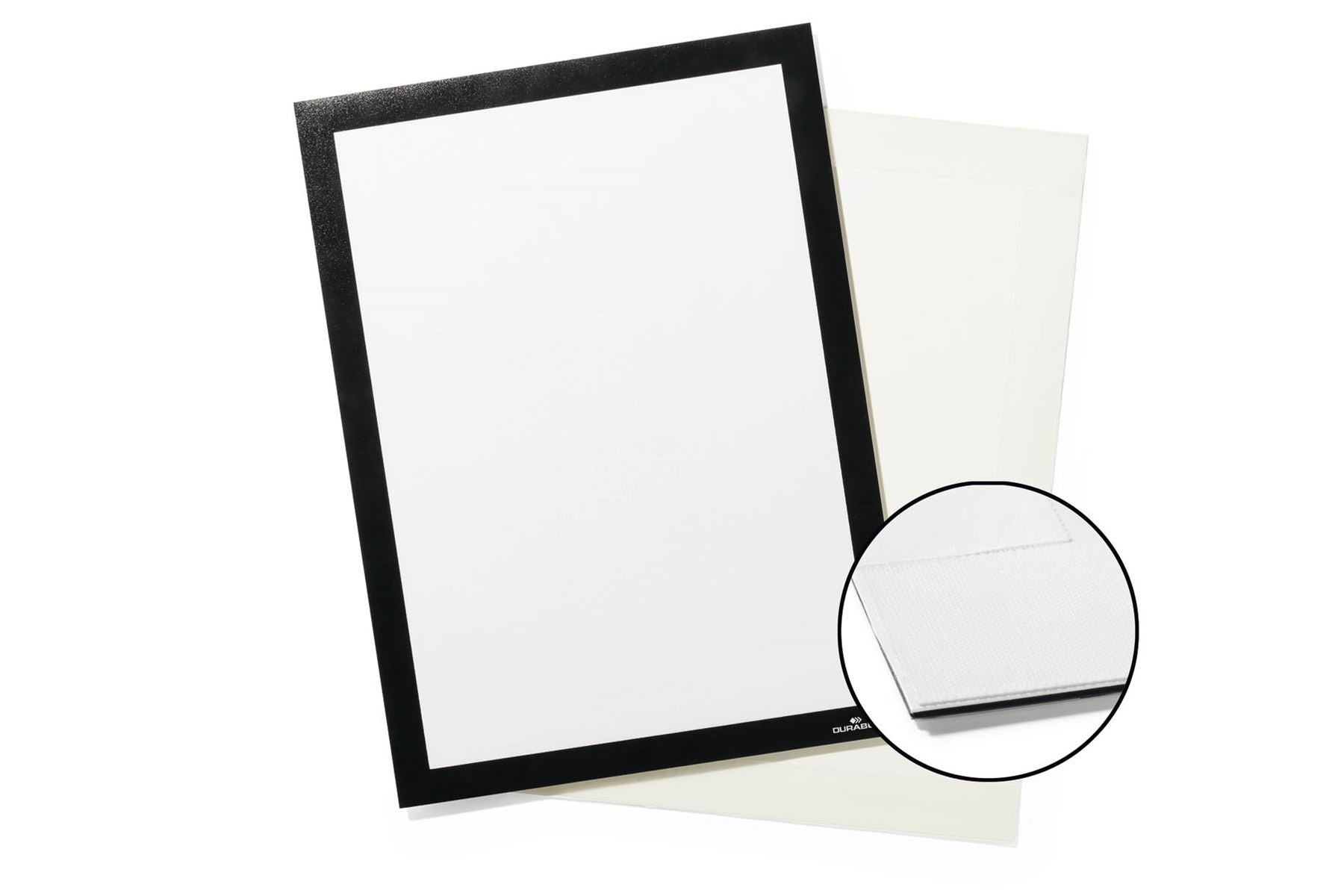 Durable DURAFRAME GRIP Fabric Adhesive Magnetic Signage Frame | A4 | Black
