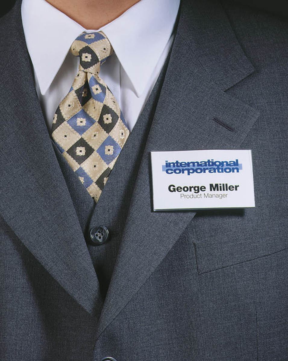 Durable Conference Magnet Name Tag Badge Holders + Inserts | 25 Pack | 54 x 90mm