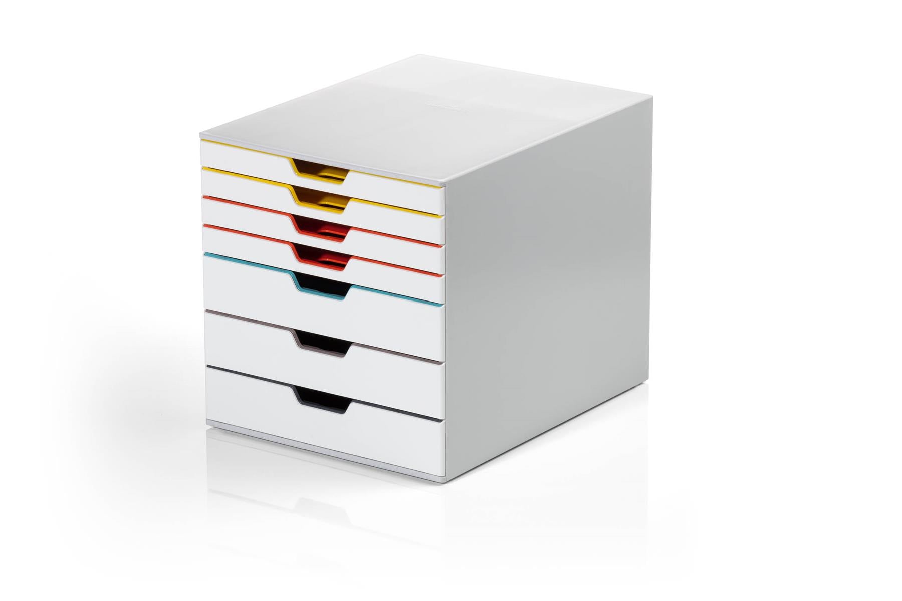 Durable VARICOLOR MIX Desktop Organiser 7 Drawer Colour Coded Storage | A4+