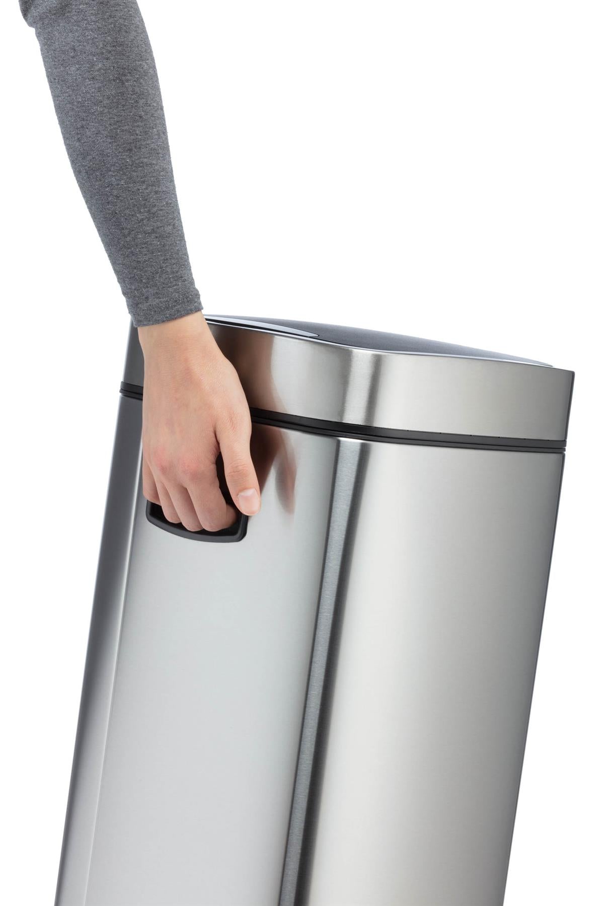 Durable Motion Sensor Bin | Smart Automatic Steel Kitchen Waste Bin | 21L Silver