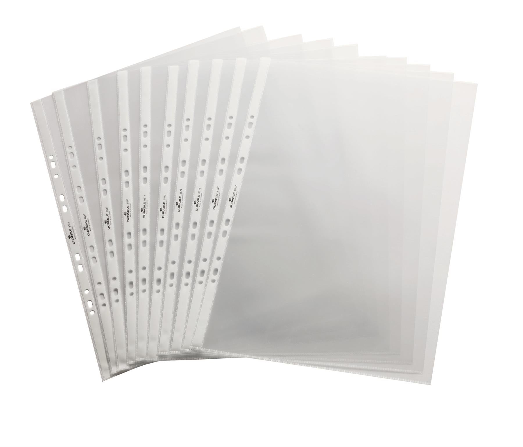 Durable Premium Punched Pockets for Table Flipcharts | 10 Pack | A3 Landscape