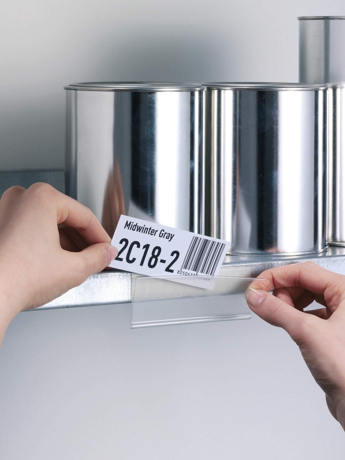 Durable SCANFIX Self-Adhesive EPOS Ticket Strip Holder | 50 Pack | 200 x 40mm