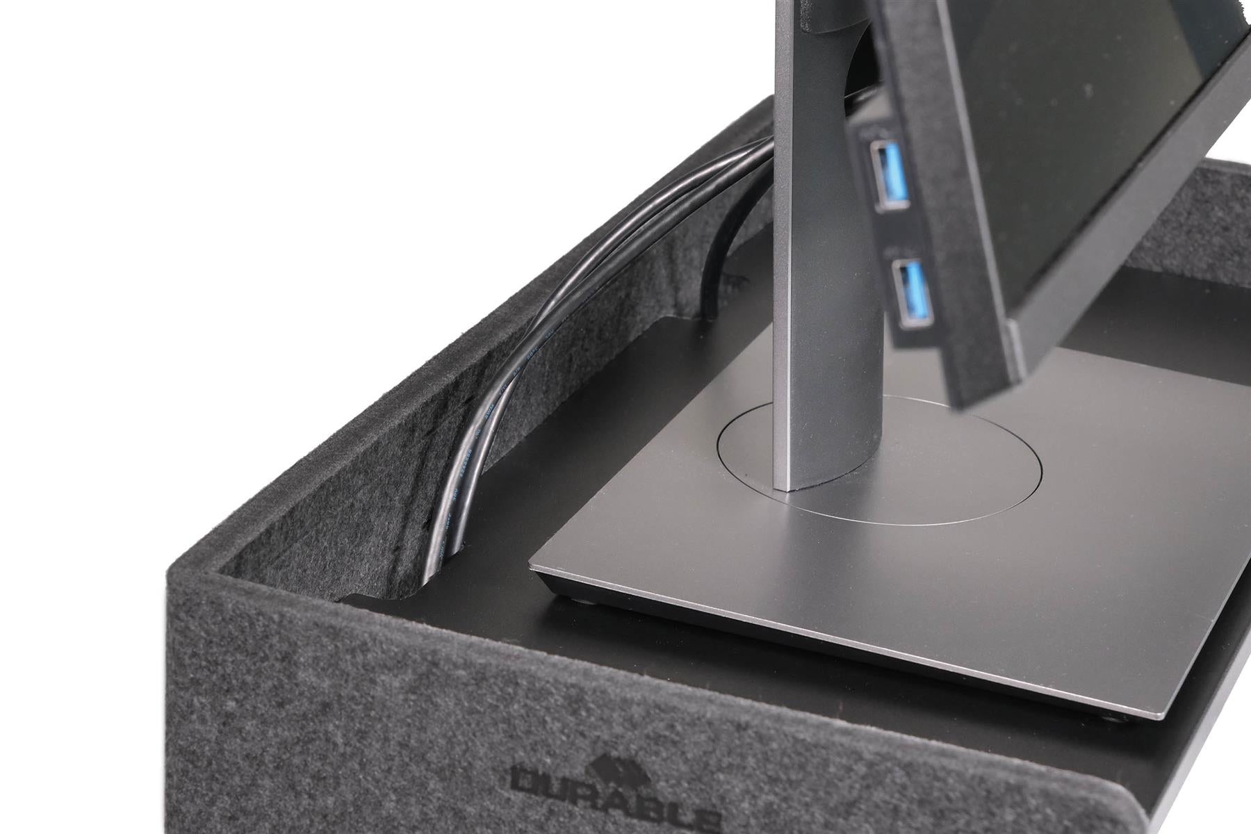 Durable Premium Felt Monitor Riser Laptop Stand | Height-Adjustable Shelf