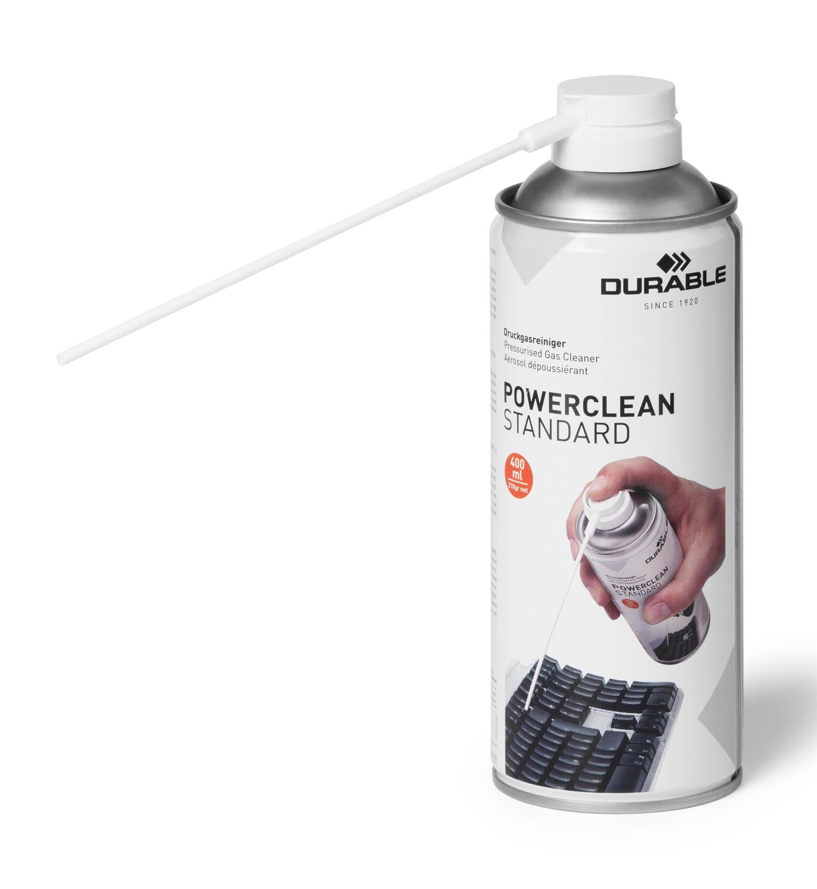 Durable POWERCLEAN Strong Compressed Air Duster Keyboard PC Cleaner Can | 400ml