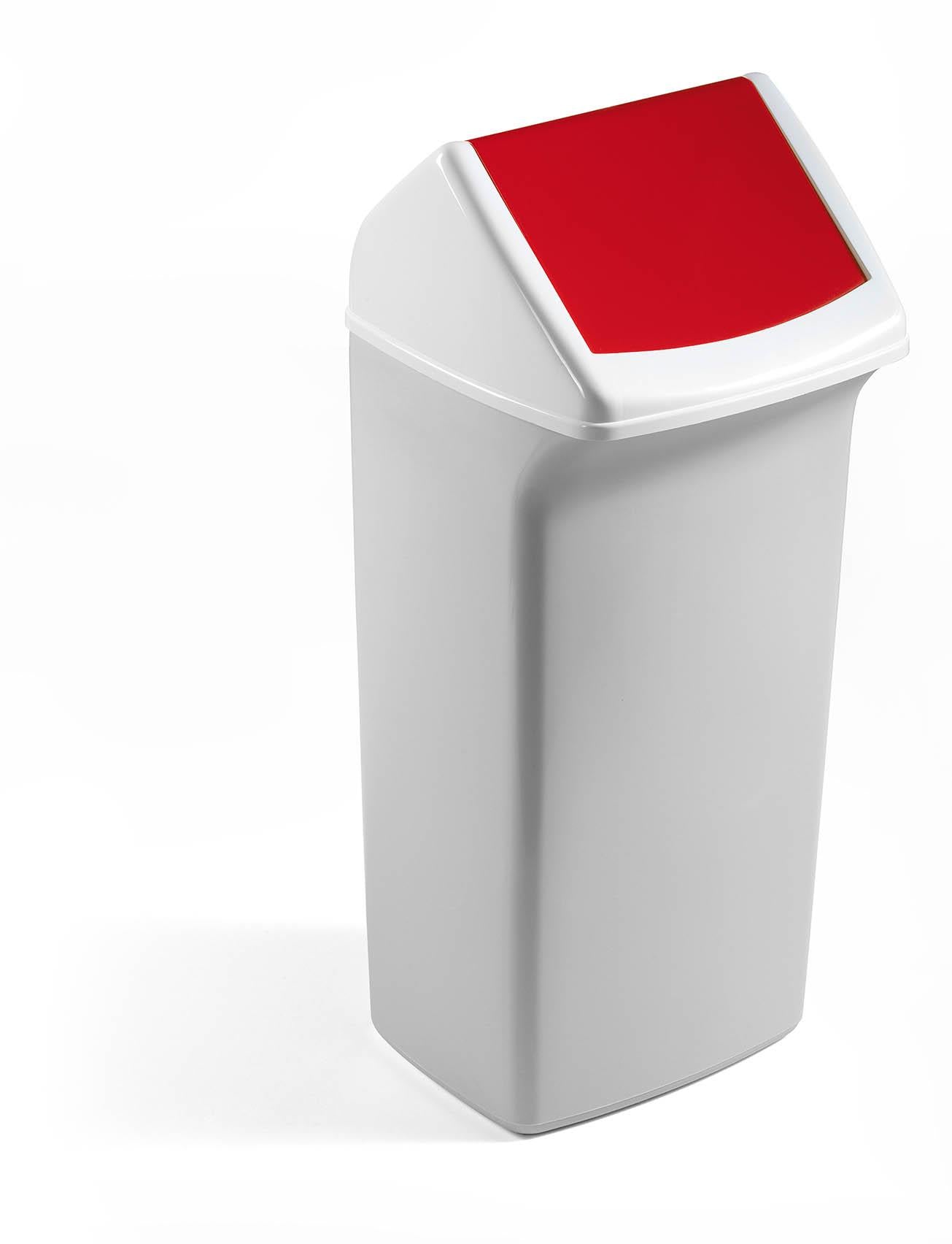 Durable DURABIN Square 40L Flip Swing Lid | Strong Recycling Bin Lid | Red