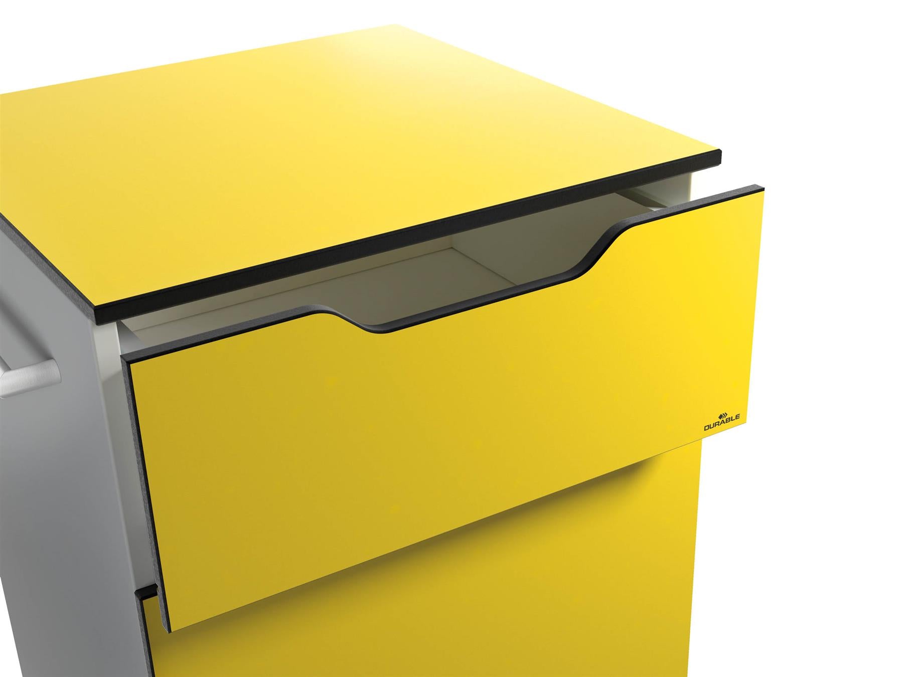 Durable QUARO ADVANCED | Multi-Function Office Trolley | Yellow