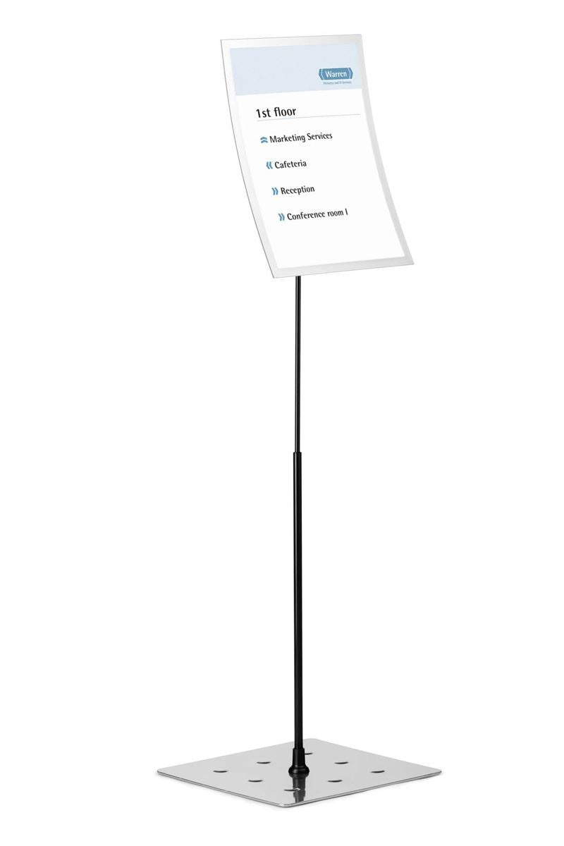 Durable DURAVIEW Adjustable Floor Display Stand Sign | A3 Duraframe | 82-136 cm