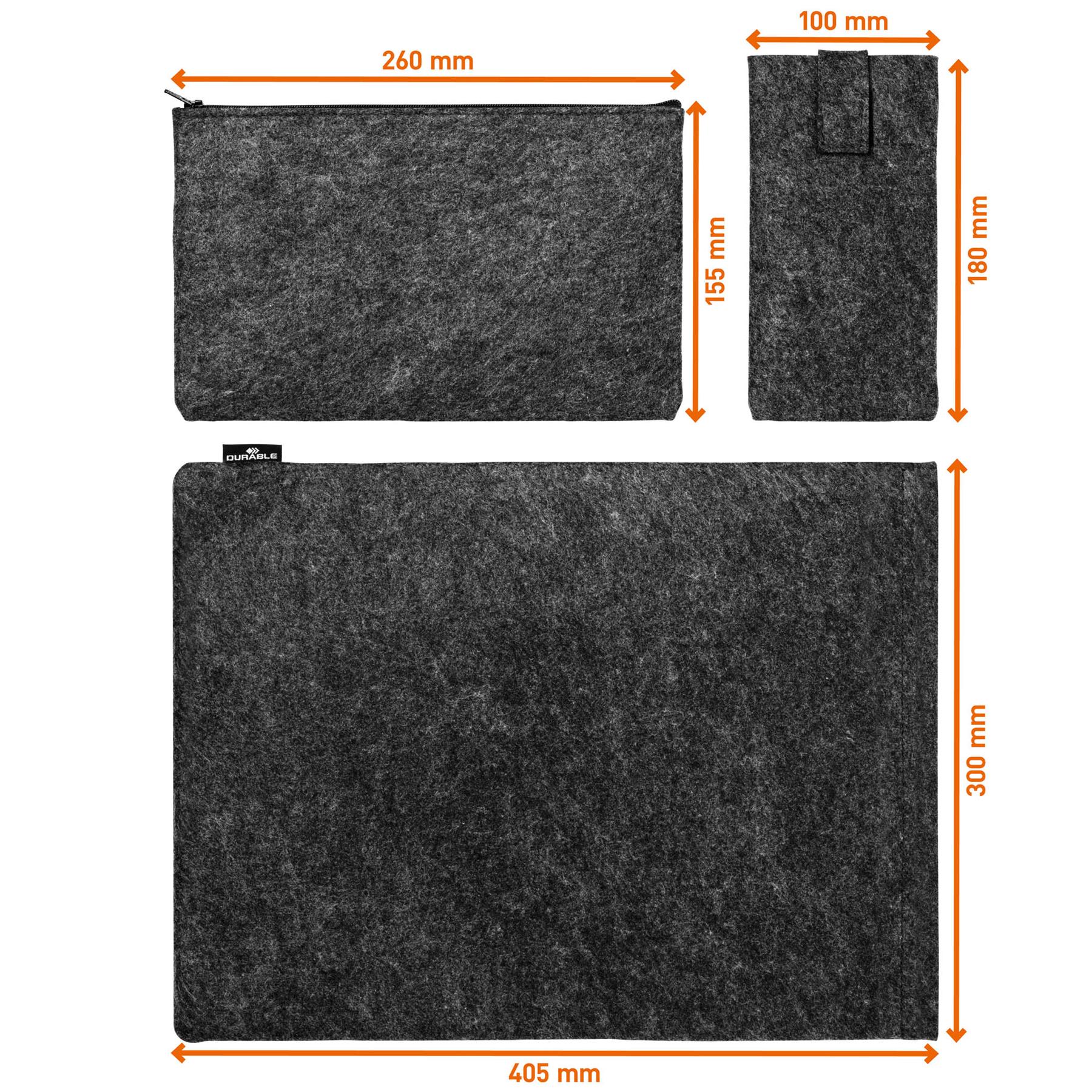 Durable Recycled Felt Laptop MacBook Bag Case Sleeve | 16.4“ | Teal