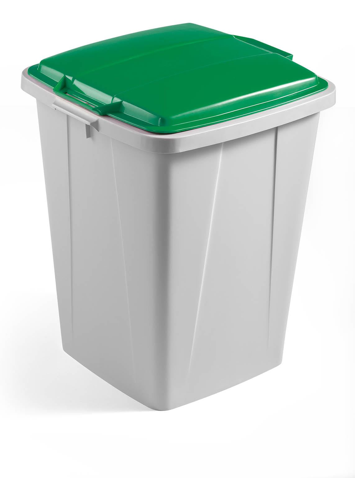 Durable DURABIN 90L Square Recycling Bin Lid | Food & Freezer Safe | Green