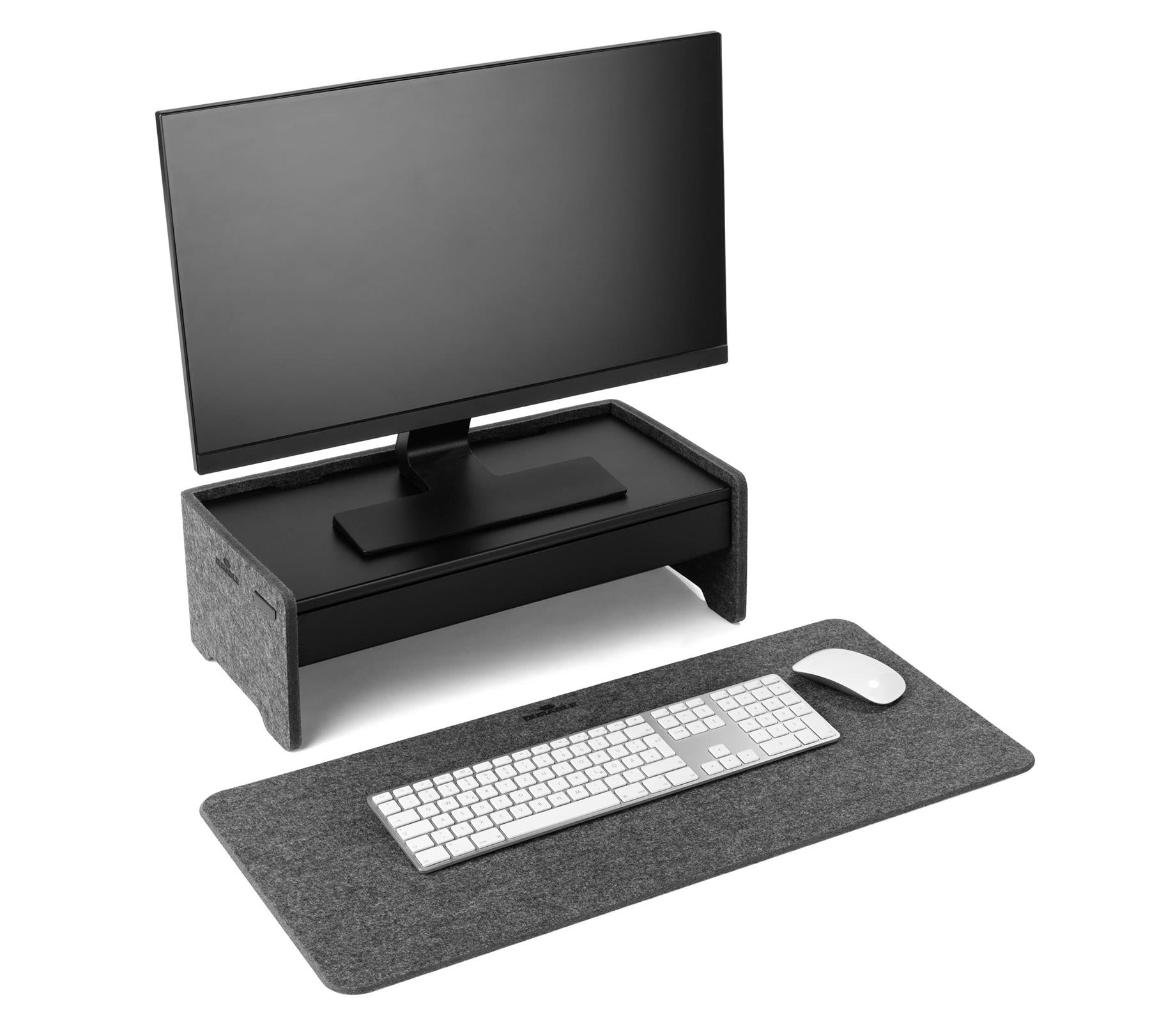 Durable Premium Soft Felt Desk Mat | with Fold Out Phone Holder | 70 x 33 cm