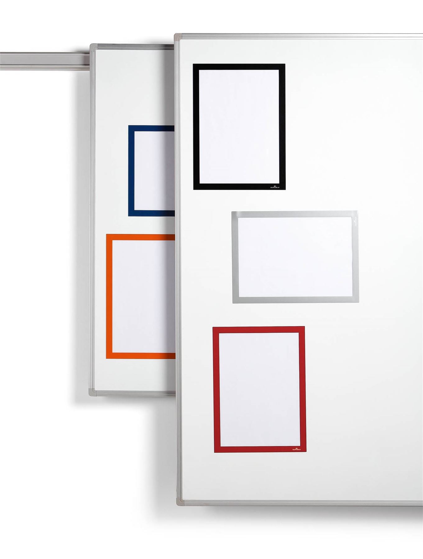 Durable DURAFRAME Magnetic Document Signage Frame for Metal | 5 Pack | A4 Red