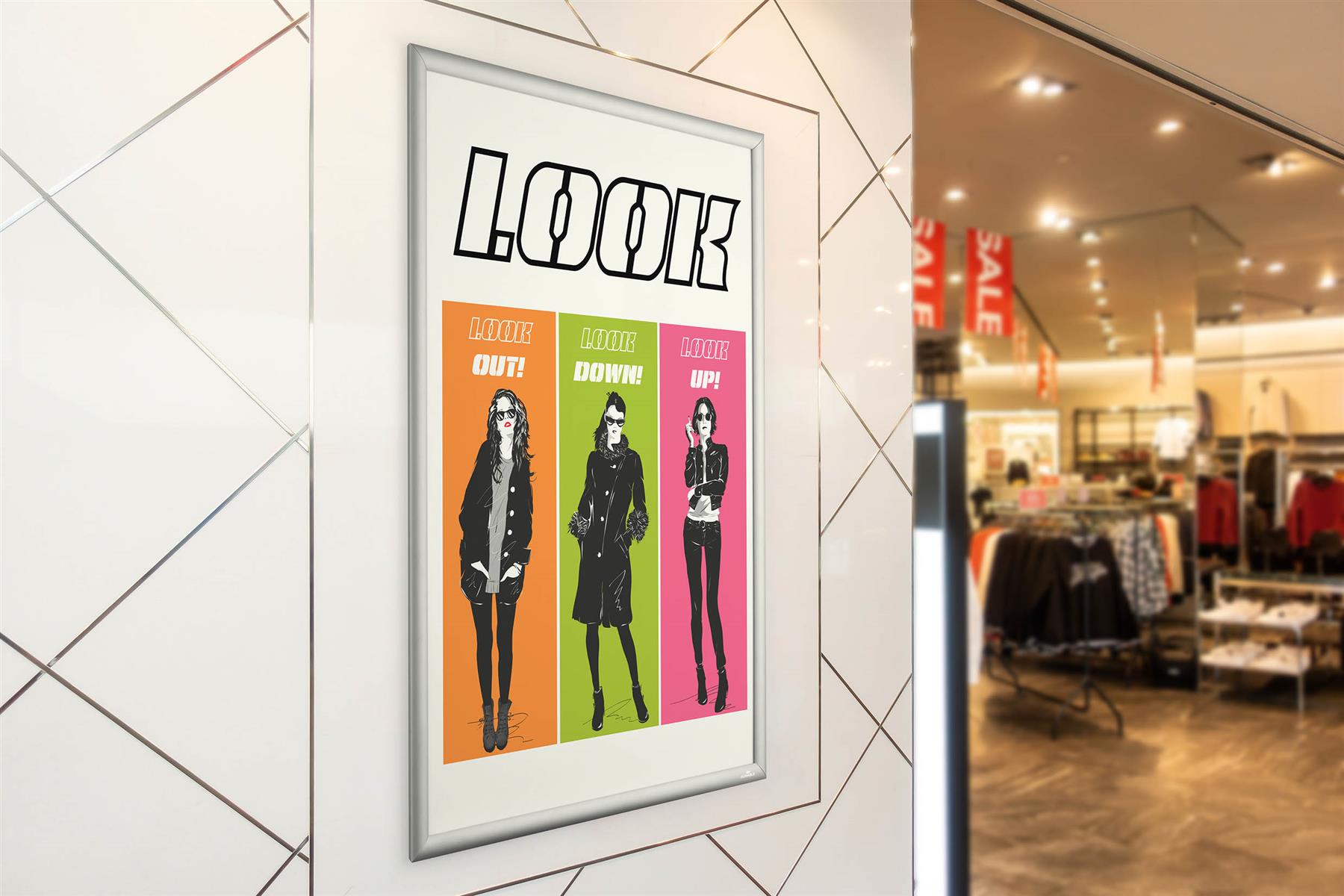 Durable Aluminium Snap Frame Retail Clip Poster Holder Notice Board | A1