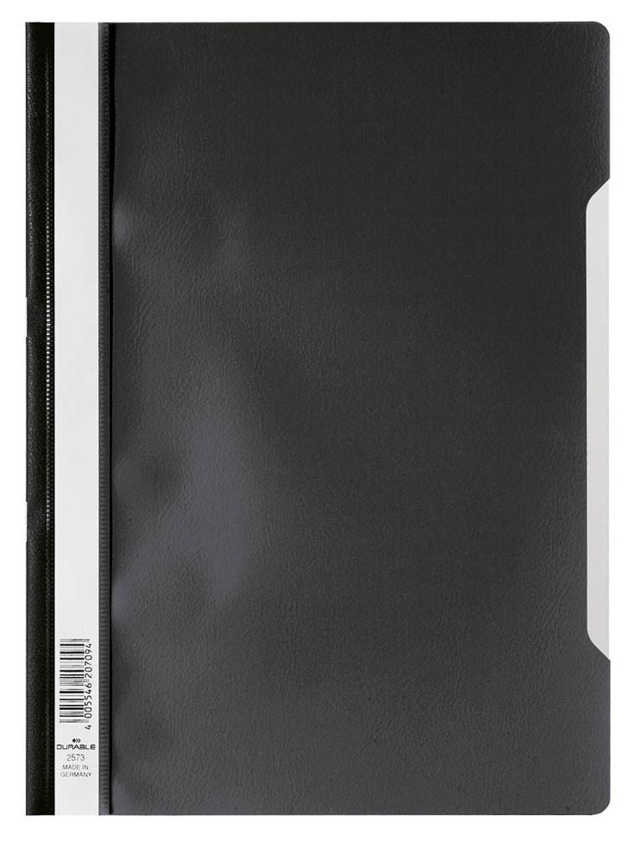 Durable Clear View Project Folder Document Report File | 50 Pack | A4 Black