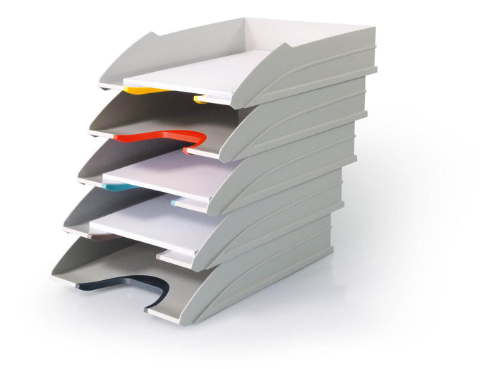 Durable VARICOLOR MIX ECO Stackable Letter Tray Files | A4+ Colour Cod
