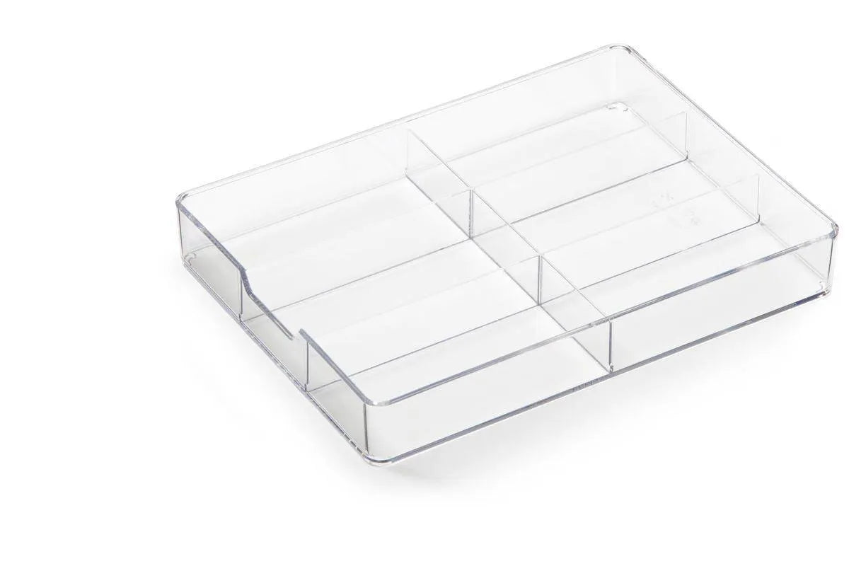 Showing Durable UK's Durable Acrylic Food-Safe Plastic Draw Organiser Storage Divider | Crystal Clear, available as SKU 338419 with EAN 4005546978727.