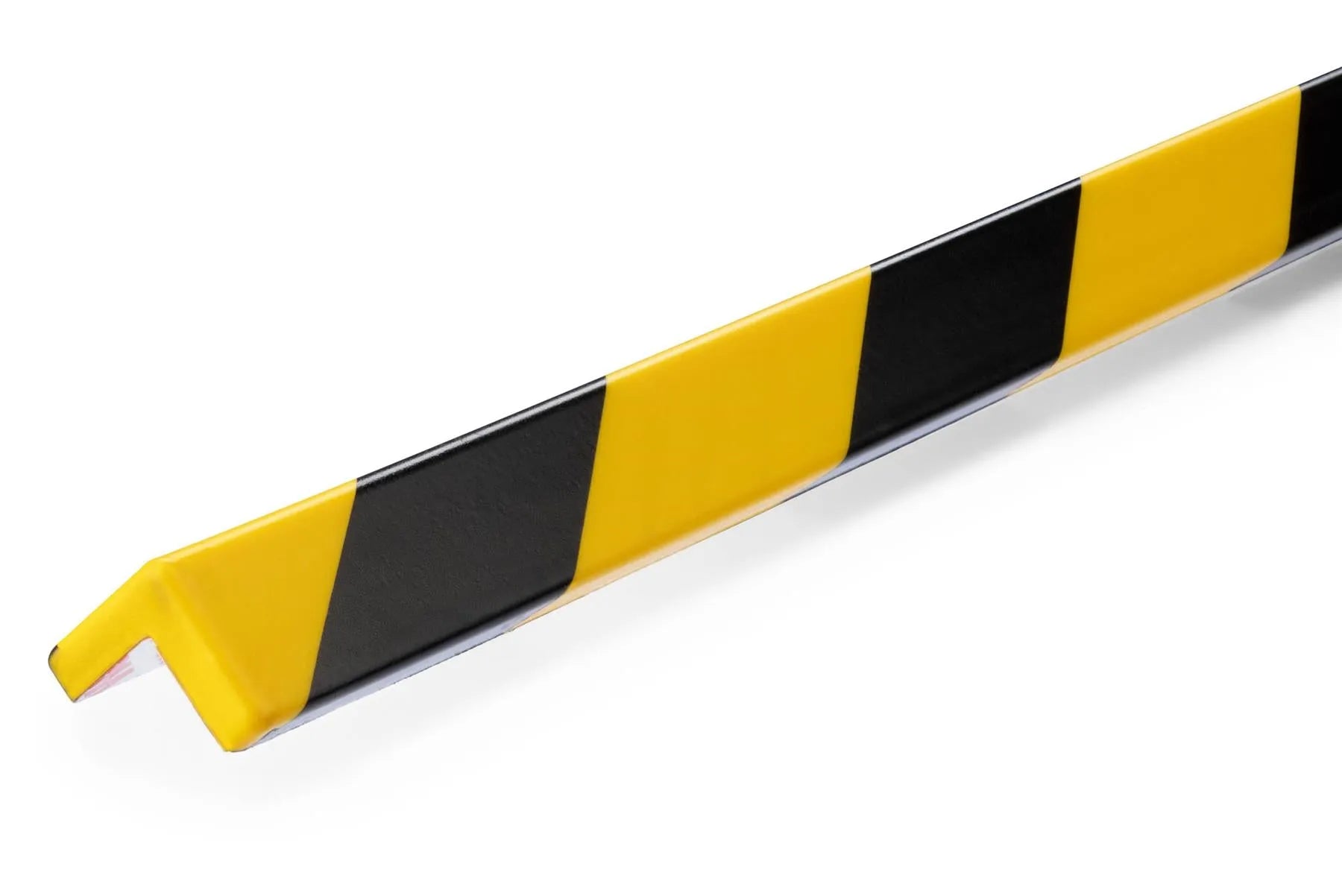 Showing Durable UK's Durable Adhesive Warning Corner Impact Protection Profiles C19 | 1 Metre, available as SKU 1101130 with EAN 4005546735658.