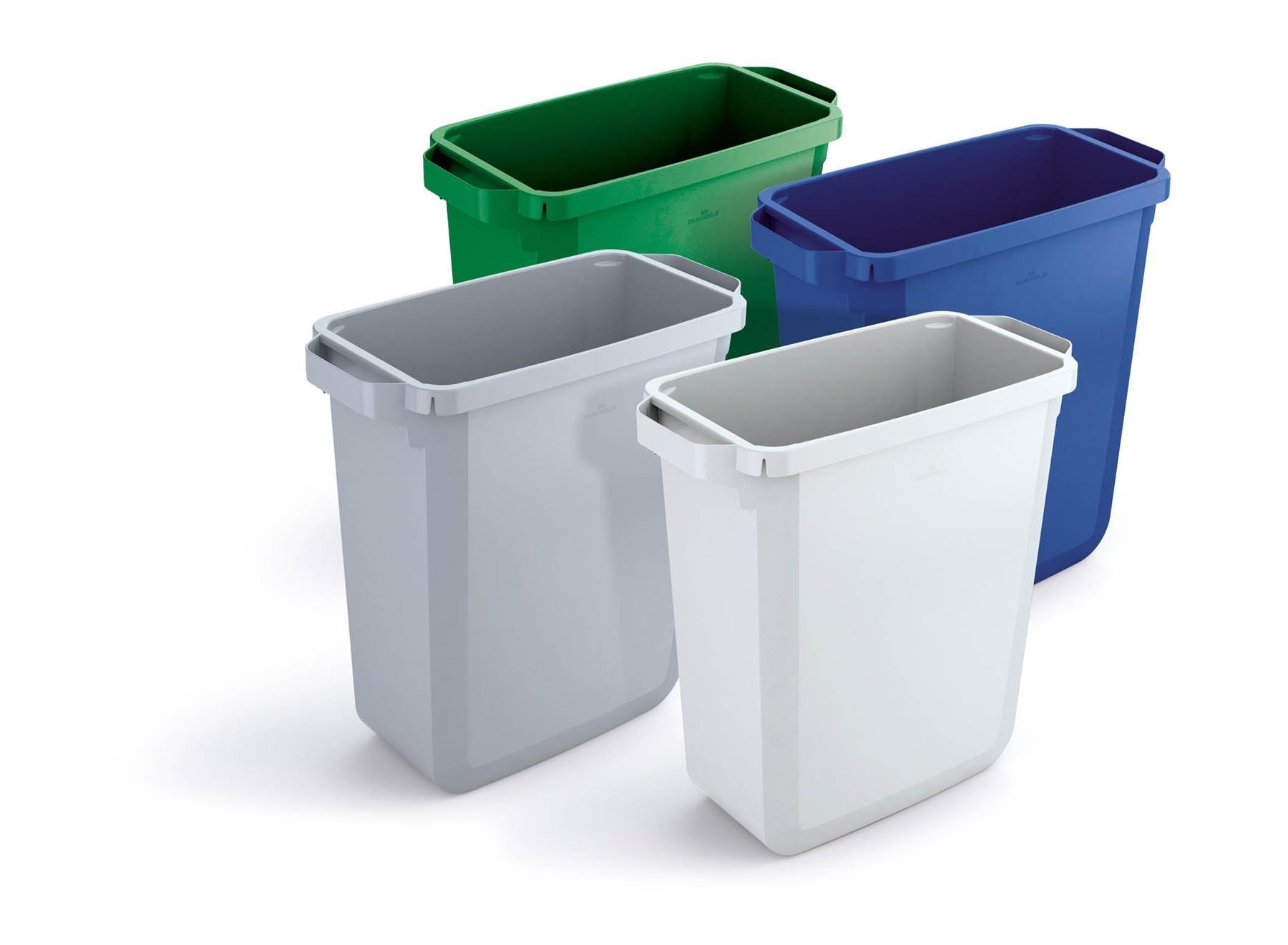 Showing Durable UK's Durable DURABIN 60L Rectangular | Food Safe Waste Recycling Bin | Blue, available as SKU 1800496040 with EAN 7318080496044.