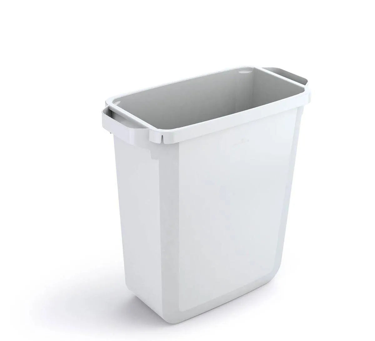 Showing Durable UK's Durable DURABIN 60L Rectangular | Food Safe Waste Recycling Bin | White, available as SKU 1800496010 with EAN 7318080496013.